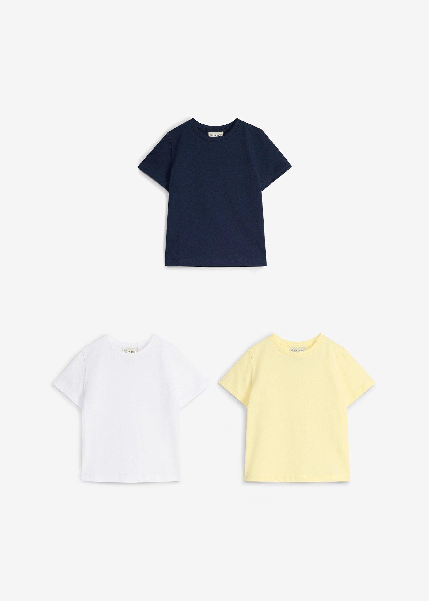 T-shirt z czystej bawełny (3 szt.) - Bonprix
