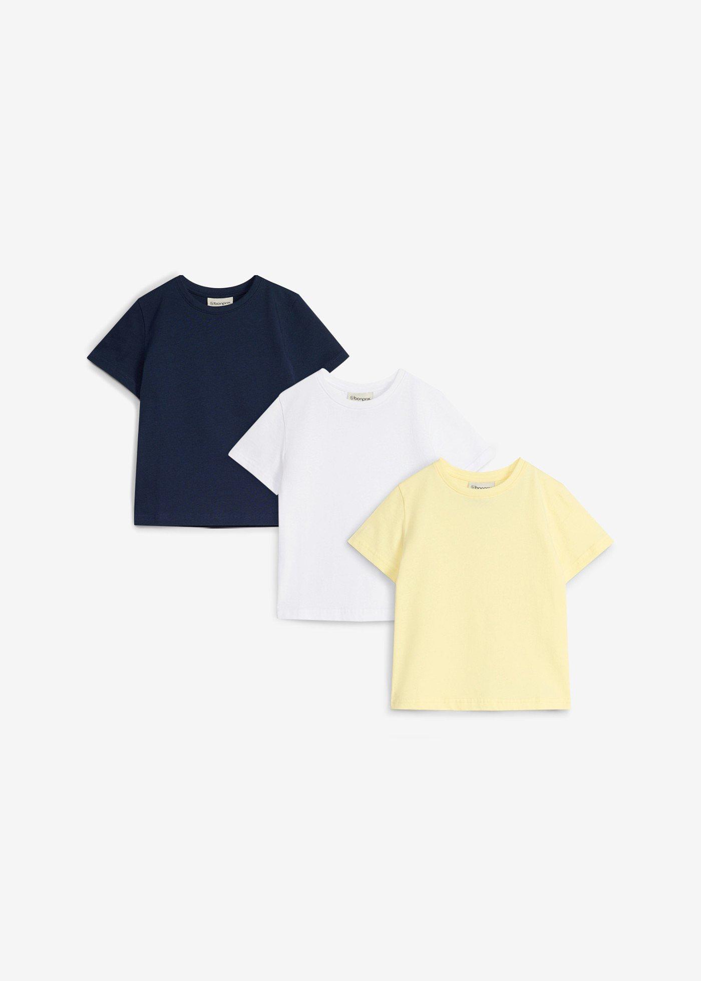 T-shirt z czystej bawełny (3 szt.) - Bonprix