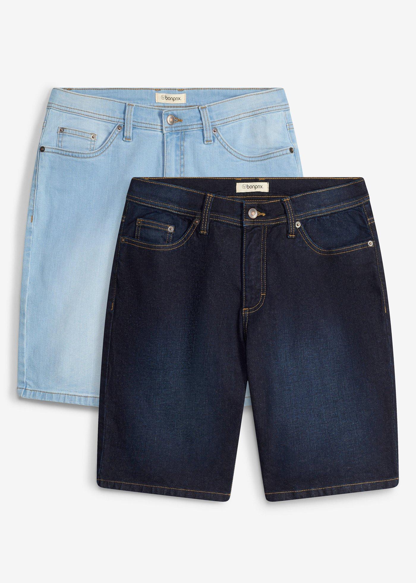 Lot de 2 bermudas en jean extensible, regular