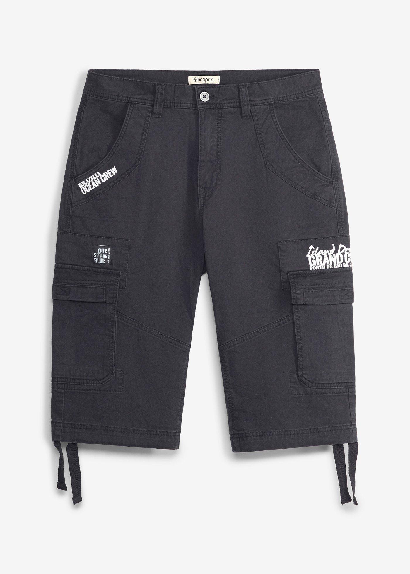 Bermuda long et regular avec poches cargo