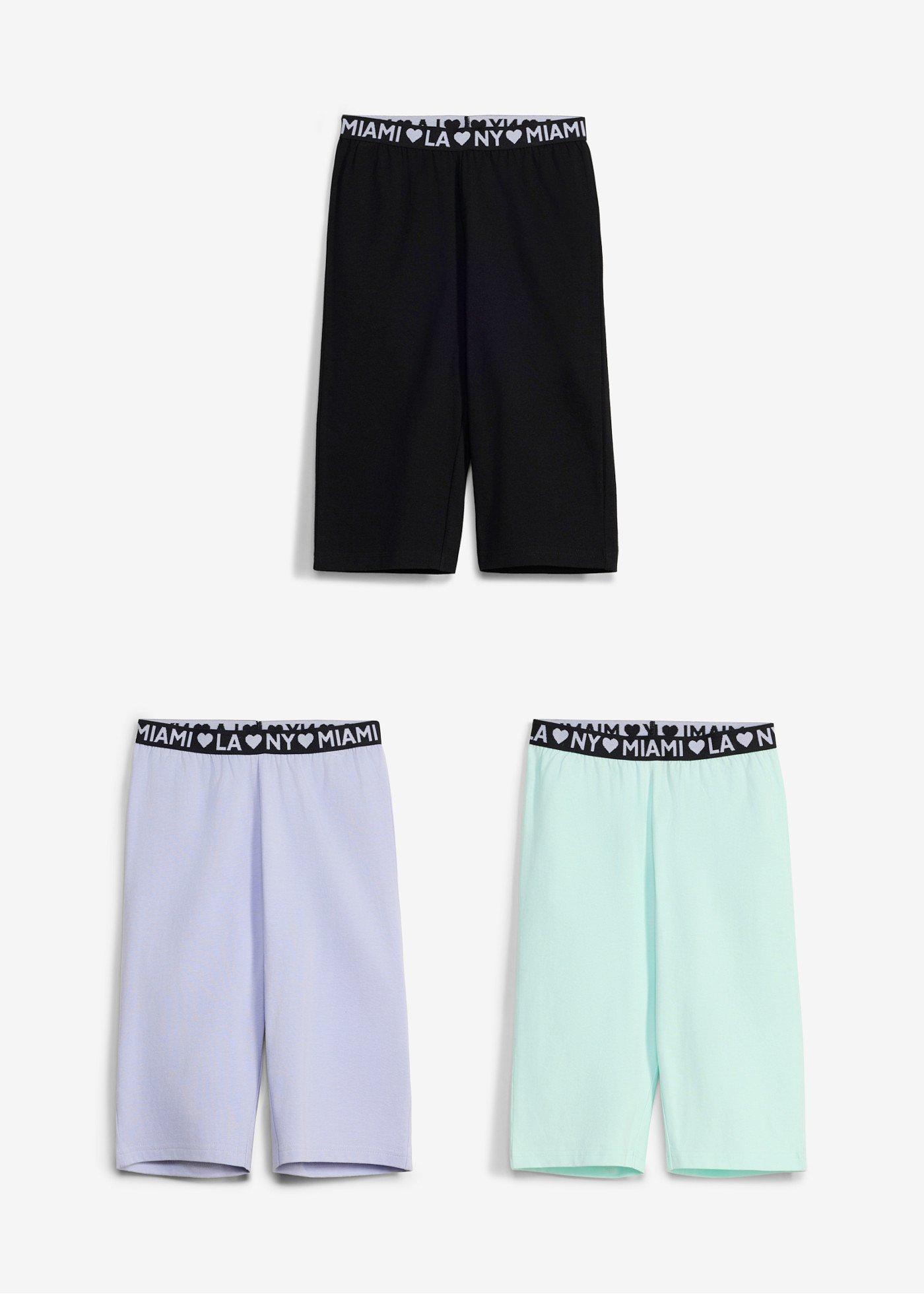Kolarki z bawełny z elastanem (3 pary) - Bonprix