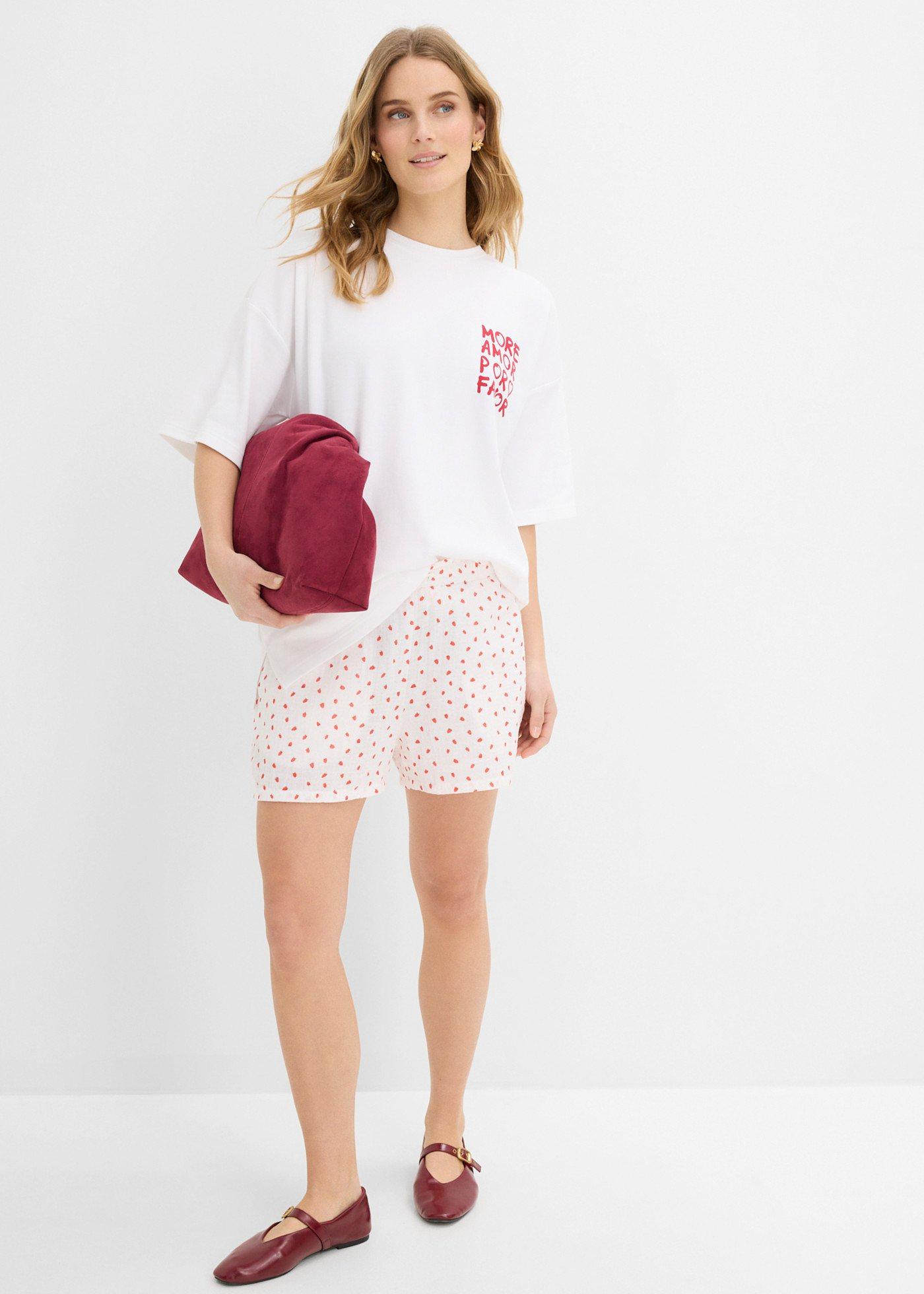 T-shirt oversize z czystej bawełny organicznej - Bonprix