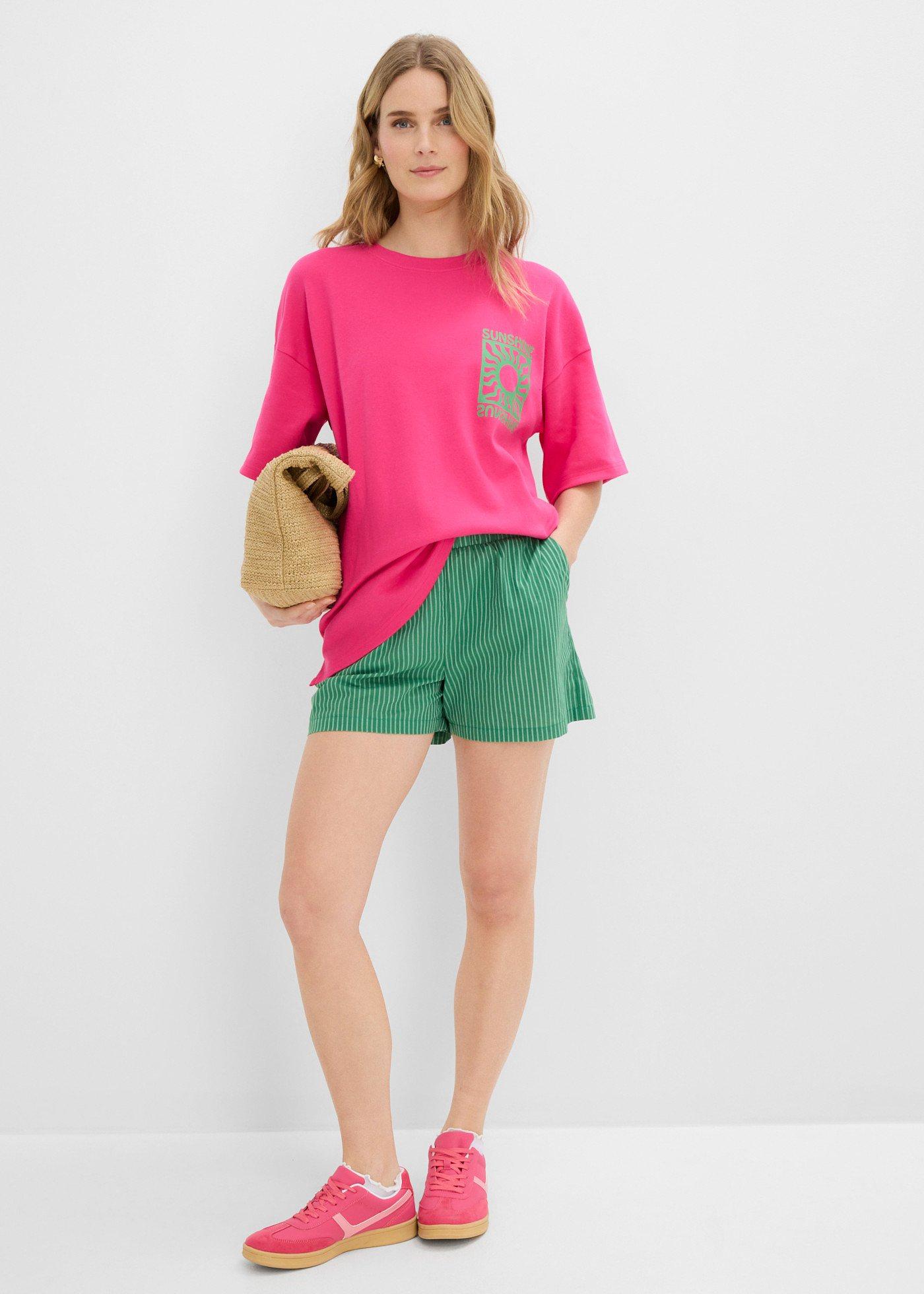 T-shirt oversize z czystej bawełny organicznej - Bonprix