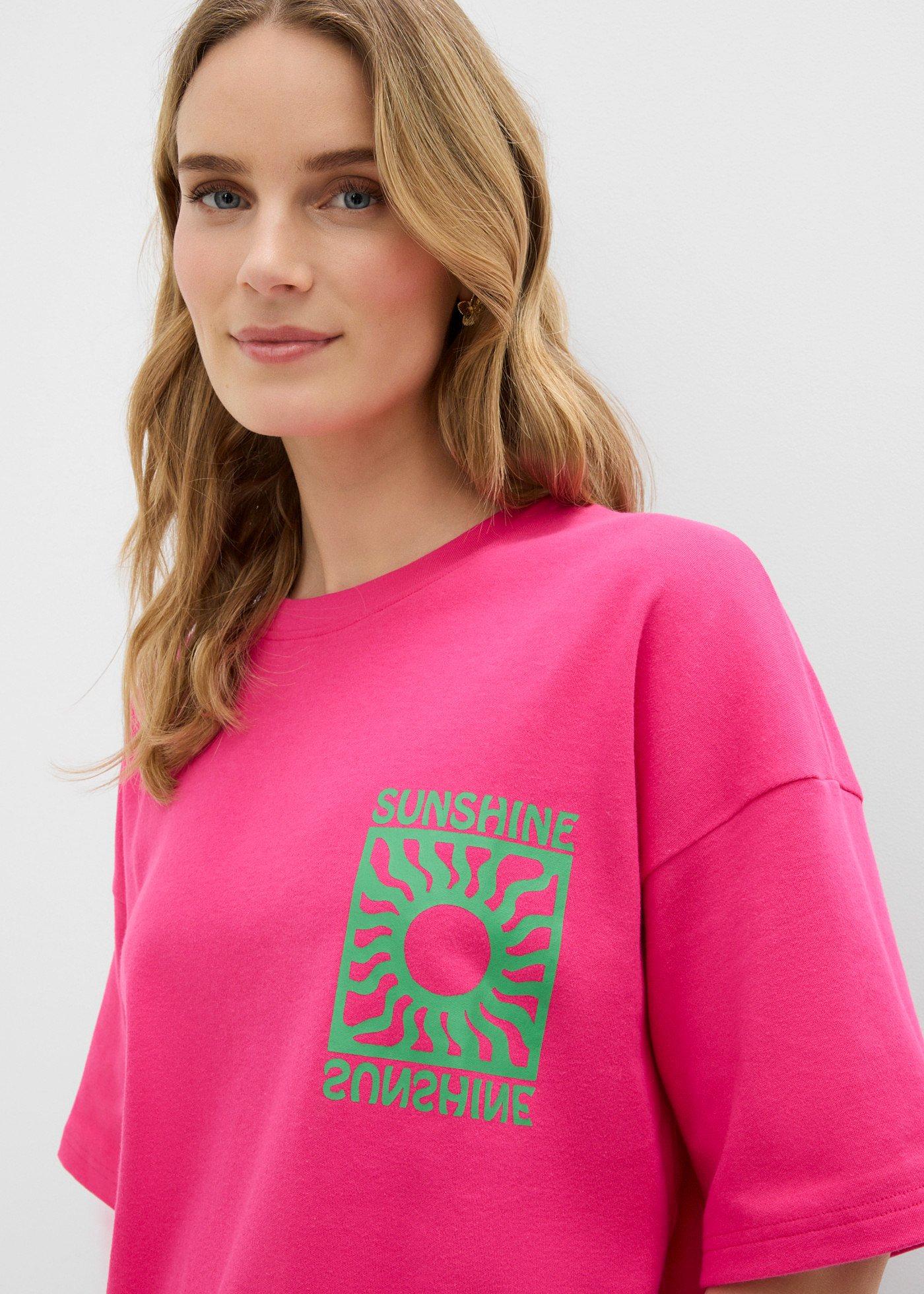 T-shirt oversize z czystej bawełny organicznej - Bonprix