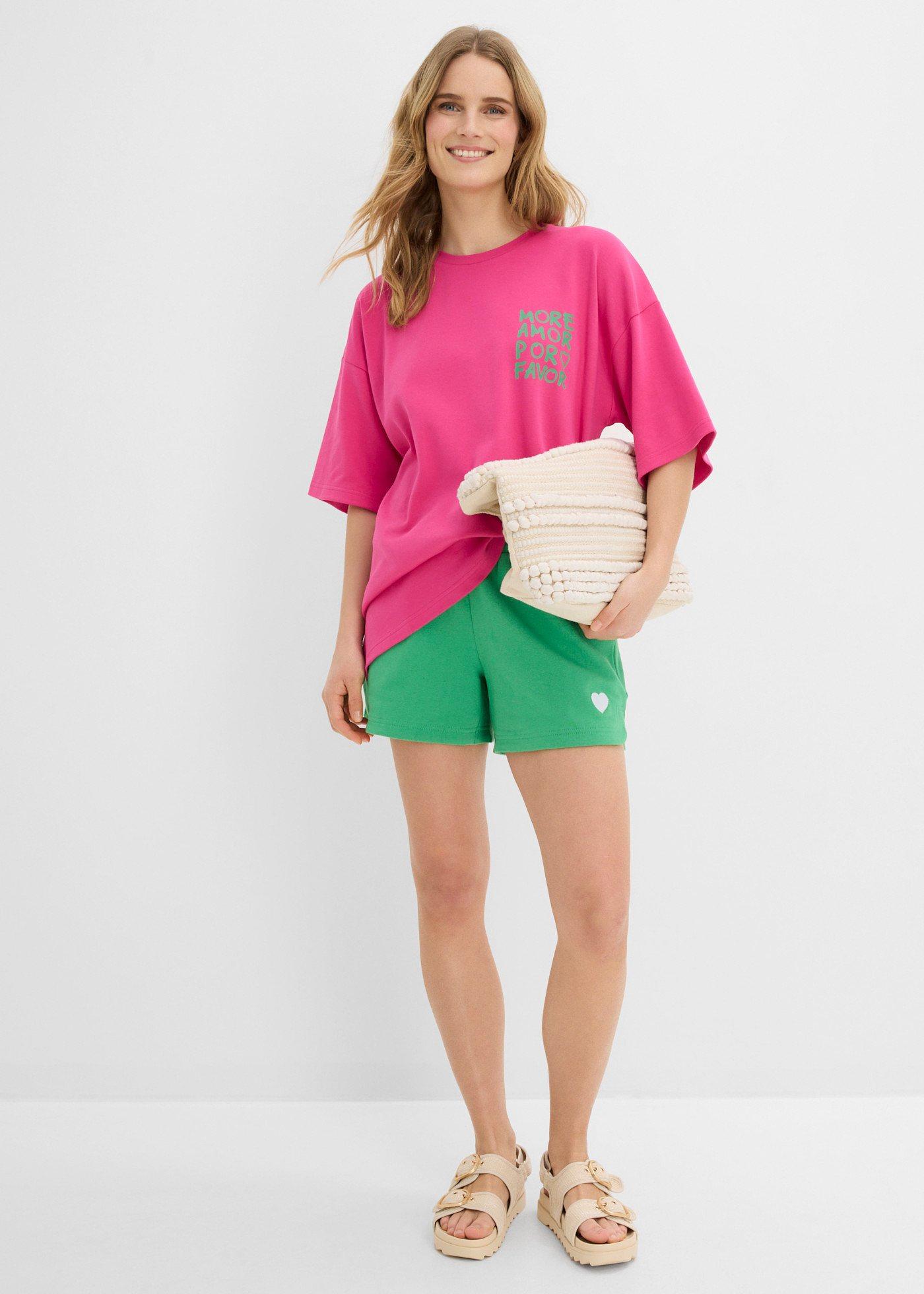 T-shirt oversize z czystej bawełny organicznej - Bonprix