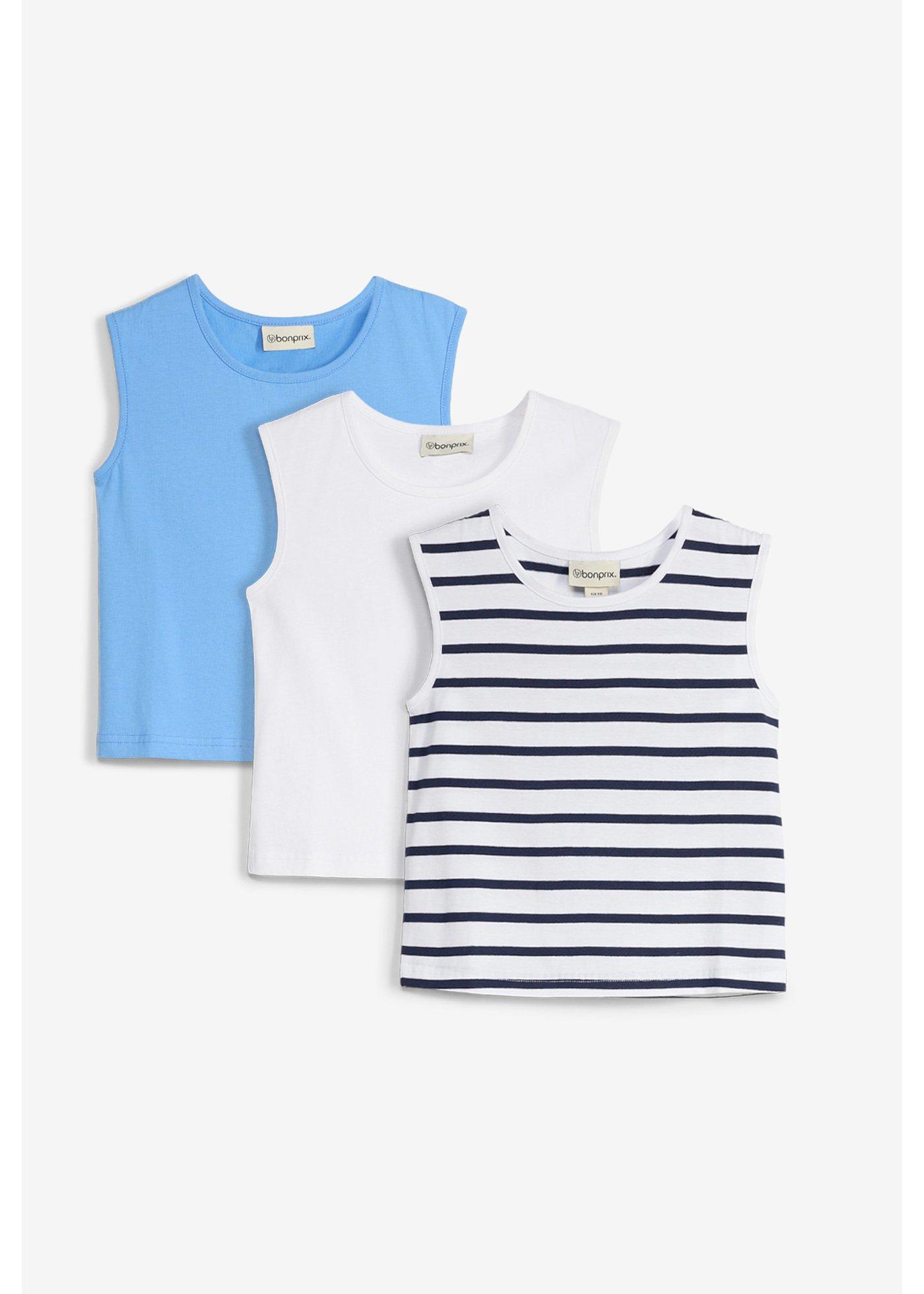 Lot de 3 débardeurs 100% coton
