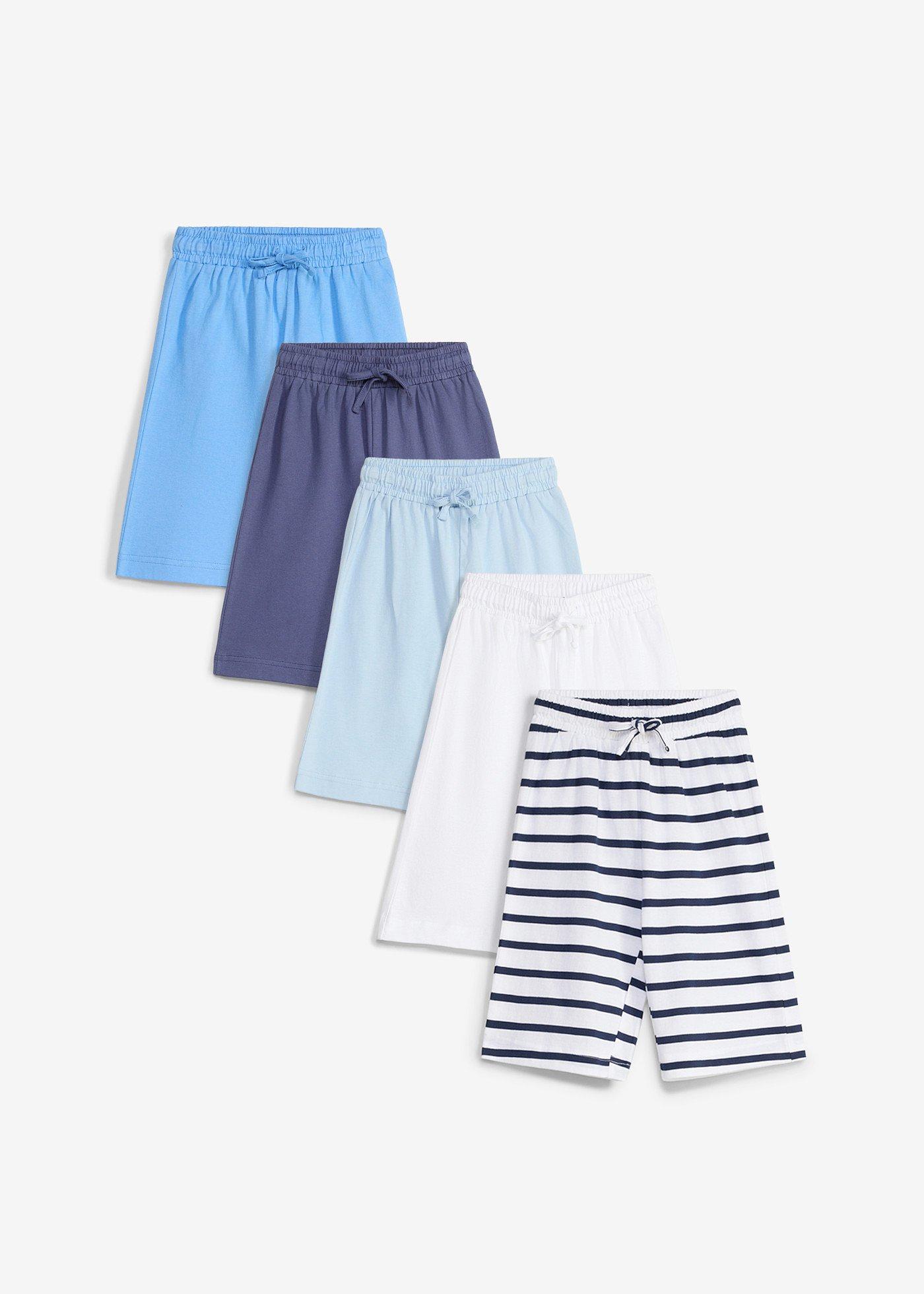 Lot de 5 bermudas en jersey 100% coton