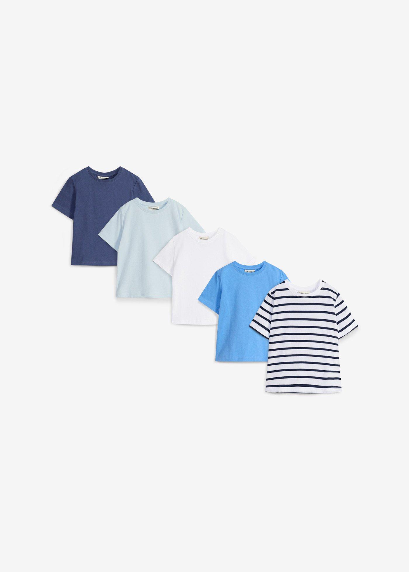 T-shirt z czystej bawełny organicznej (5 szt.) - Bonprix