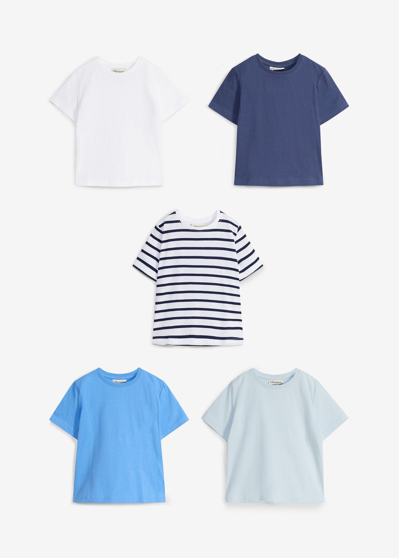 T-shirt z czystej bawełny organicznej (5 szt.) - Bonprix
