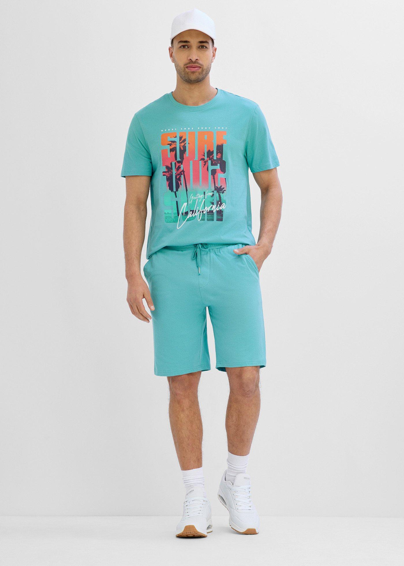 T-shirt + krótkie spodenki z czystej bawełny organicznej (2 części) - Bonprix