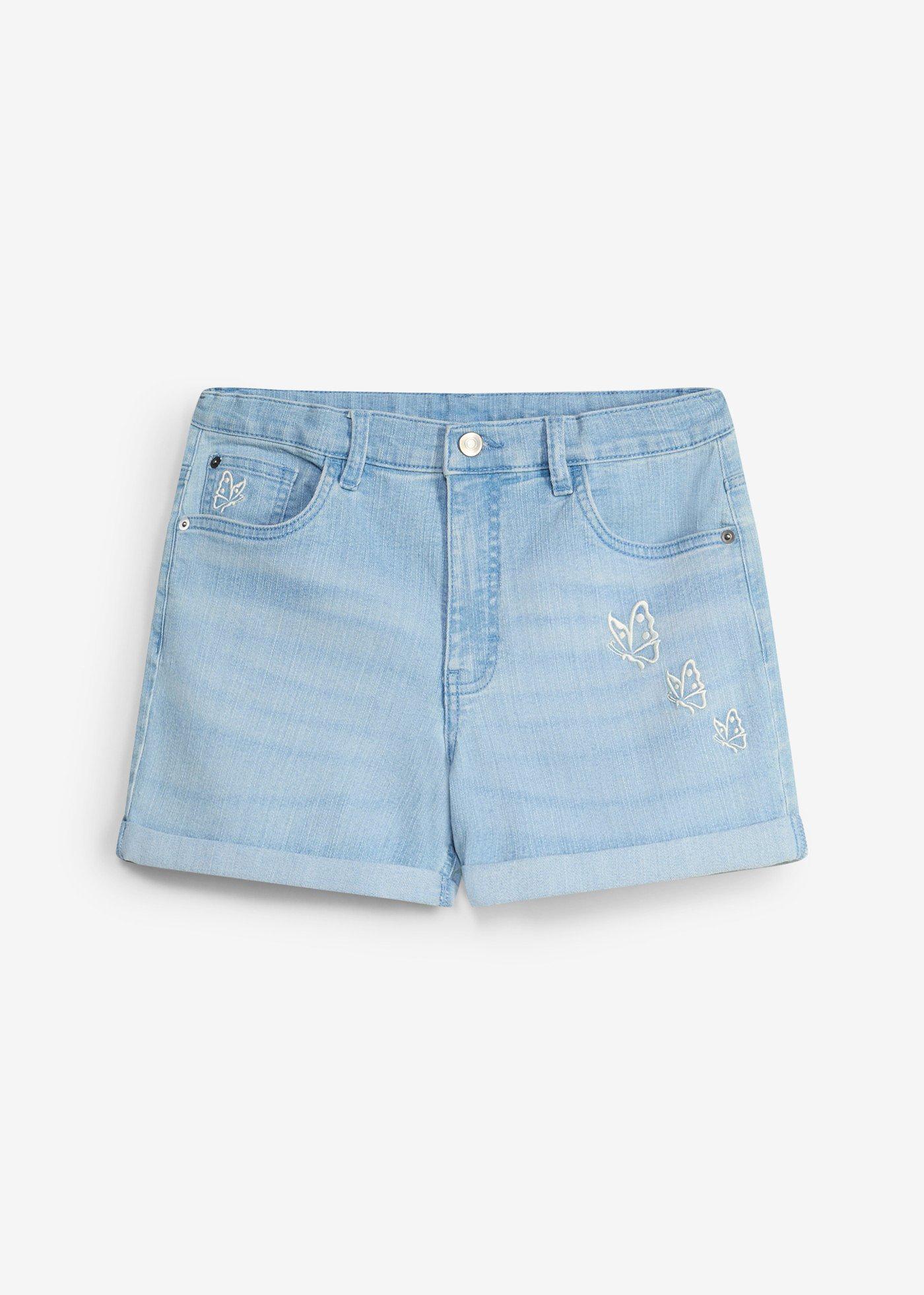 Short en jean, taille mi-haute