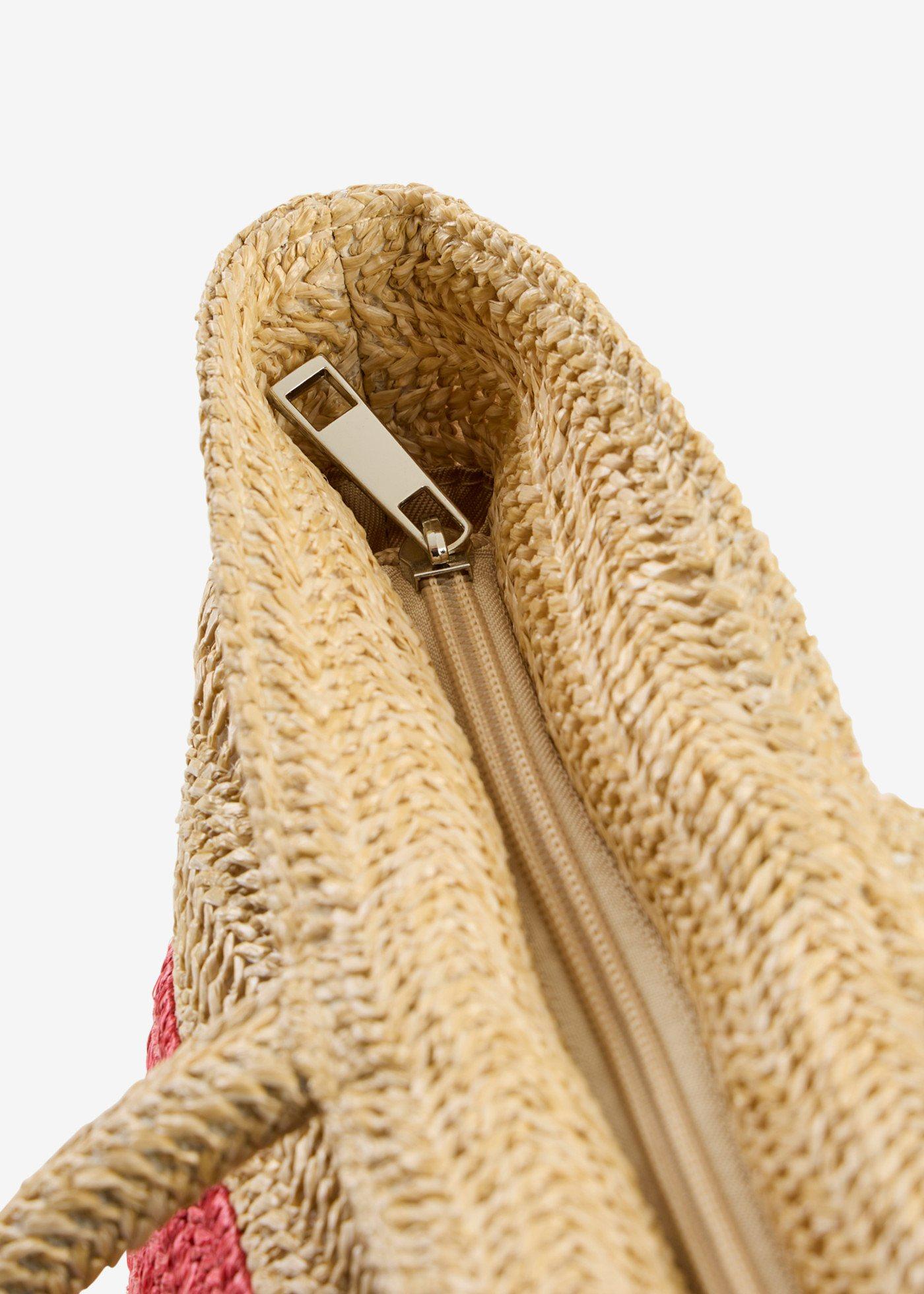 Torba shopper z juty, w paski - Bonprix