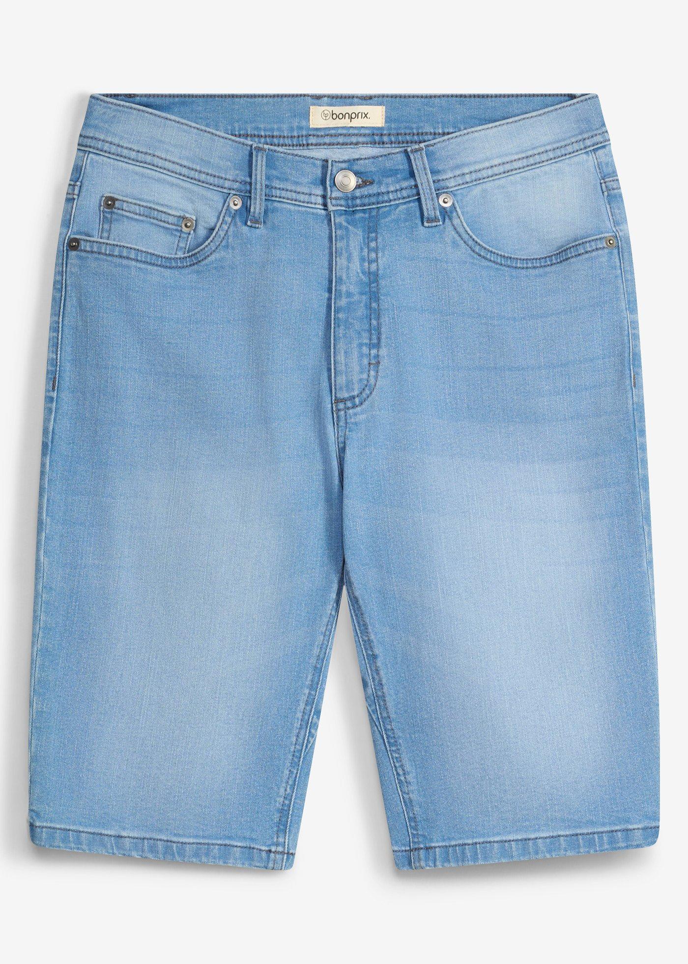 Lot de 2 bermudas regular en jean extensible, entrejambe renforcé