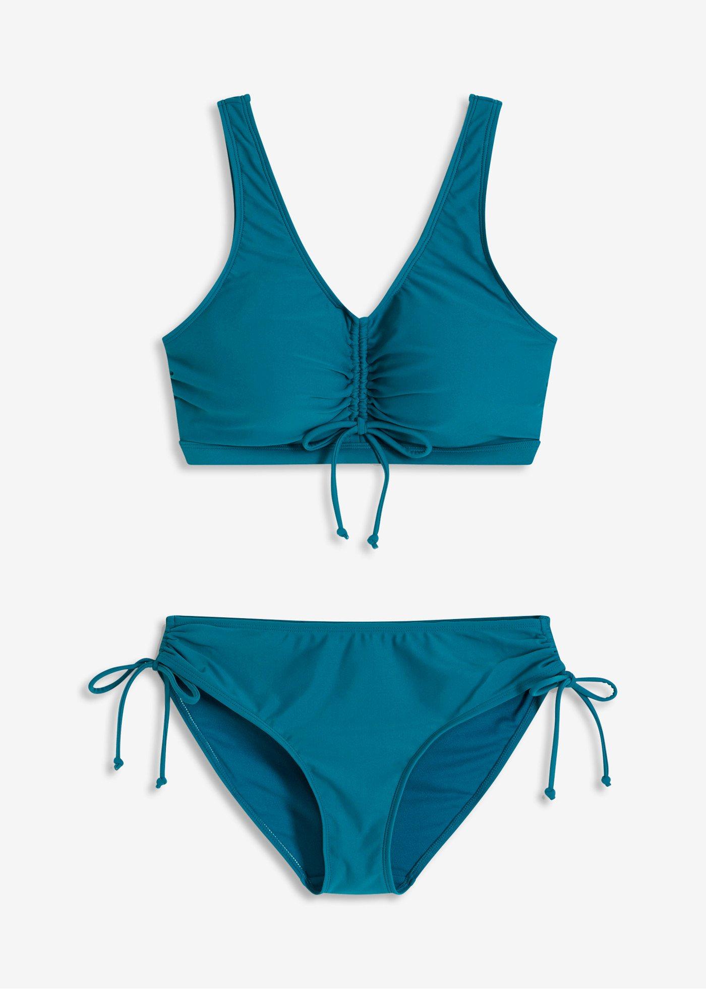 Costum de baie cu bustieră, cu șnururi (set/2 piese)