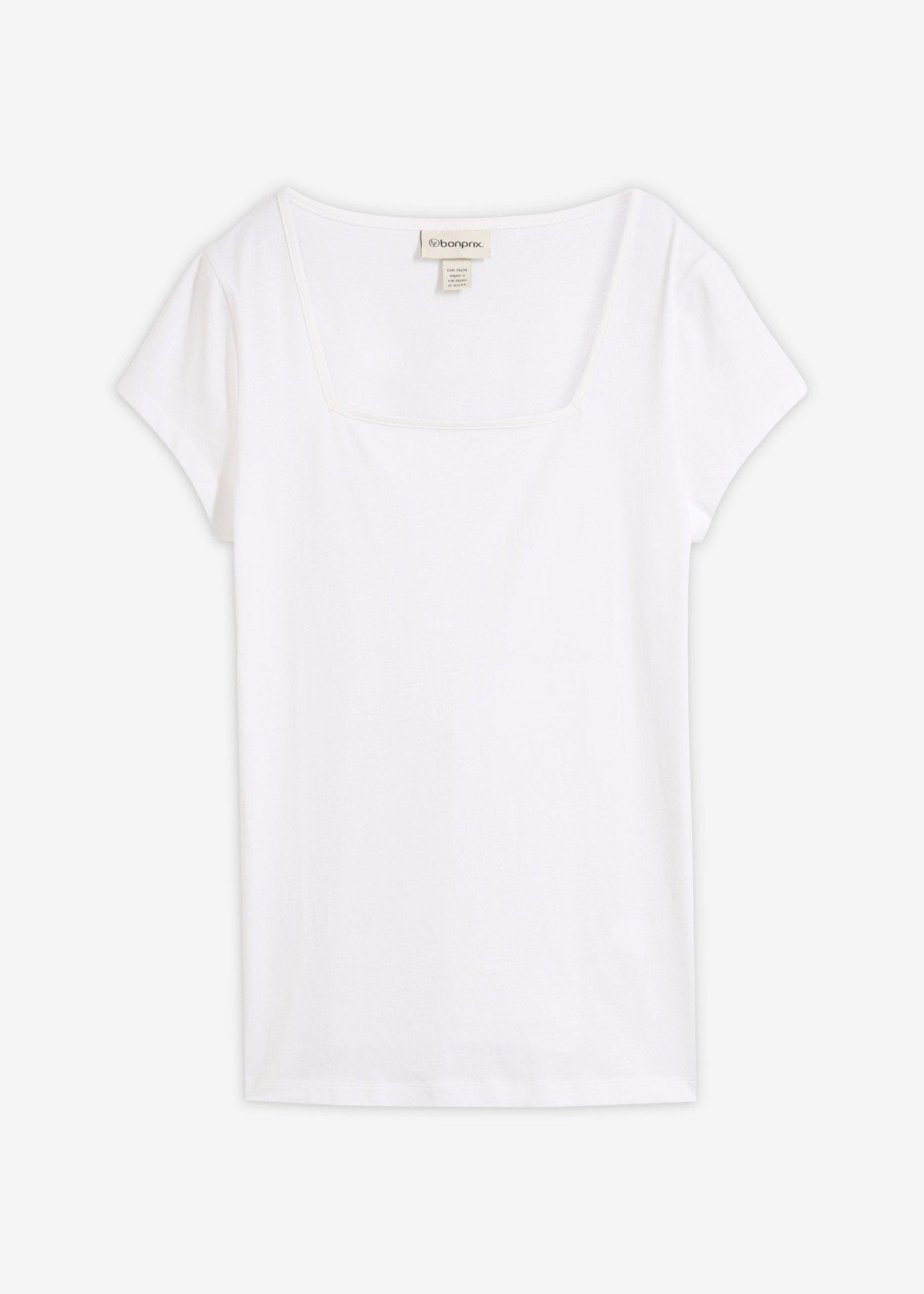T-shirt manches courtes à encolure carrée