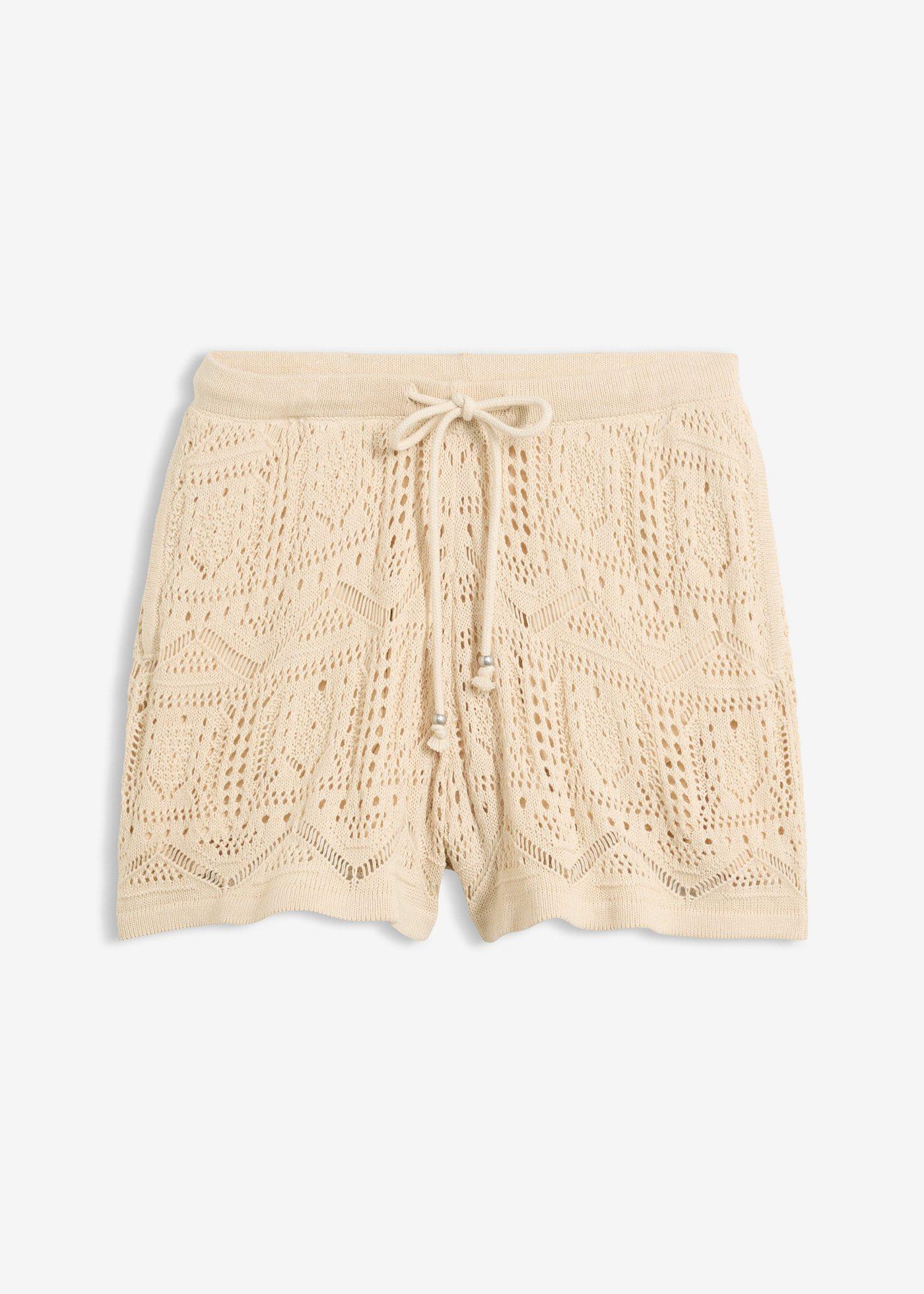 Short en maille ajourée