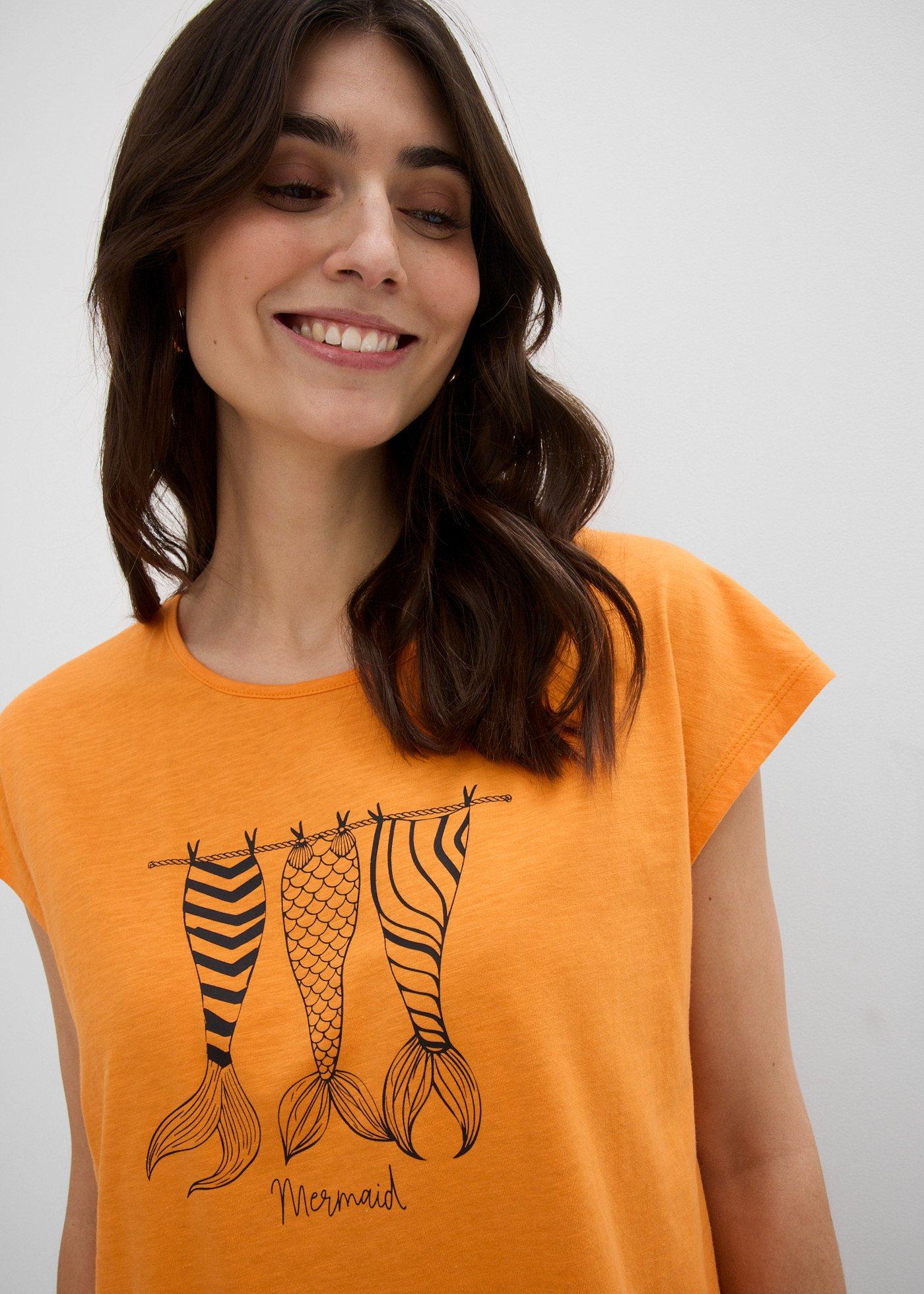 Lekki długi T-shirt z czystej bawełny organicznej - Bonprix