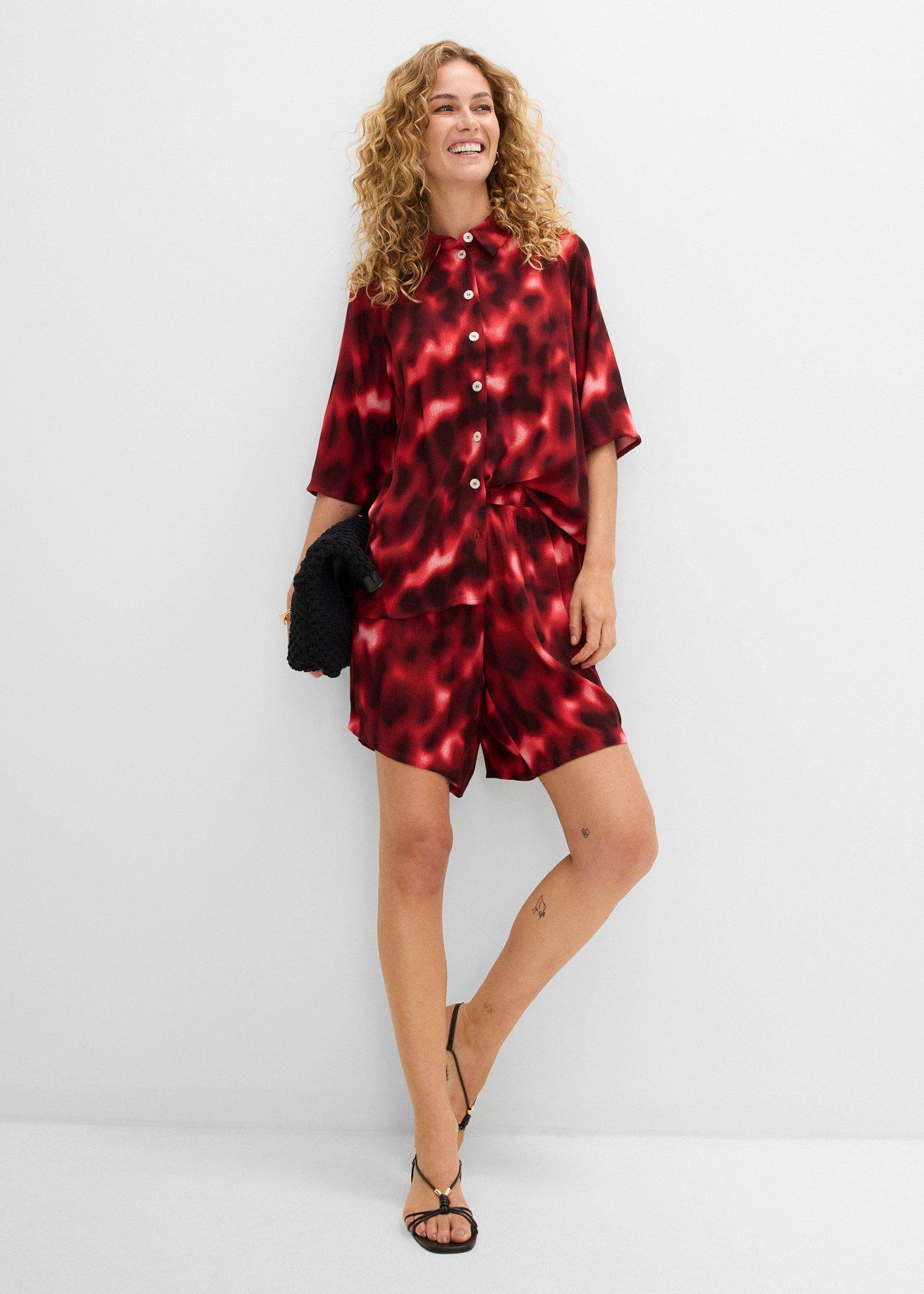 Bluzka oversize ze strukturalnej wiskozy - Bonprix