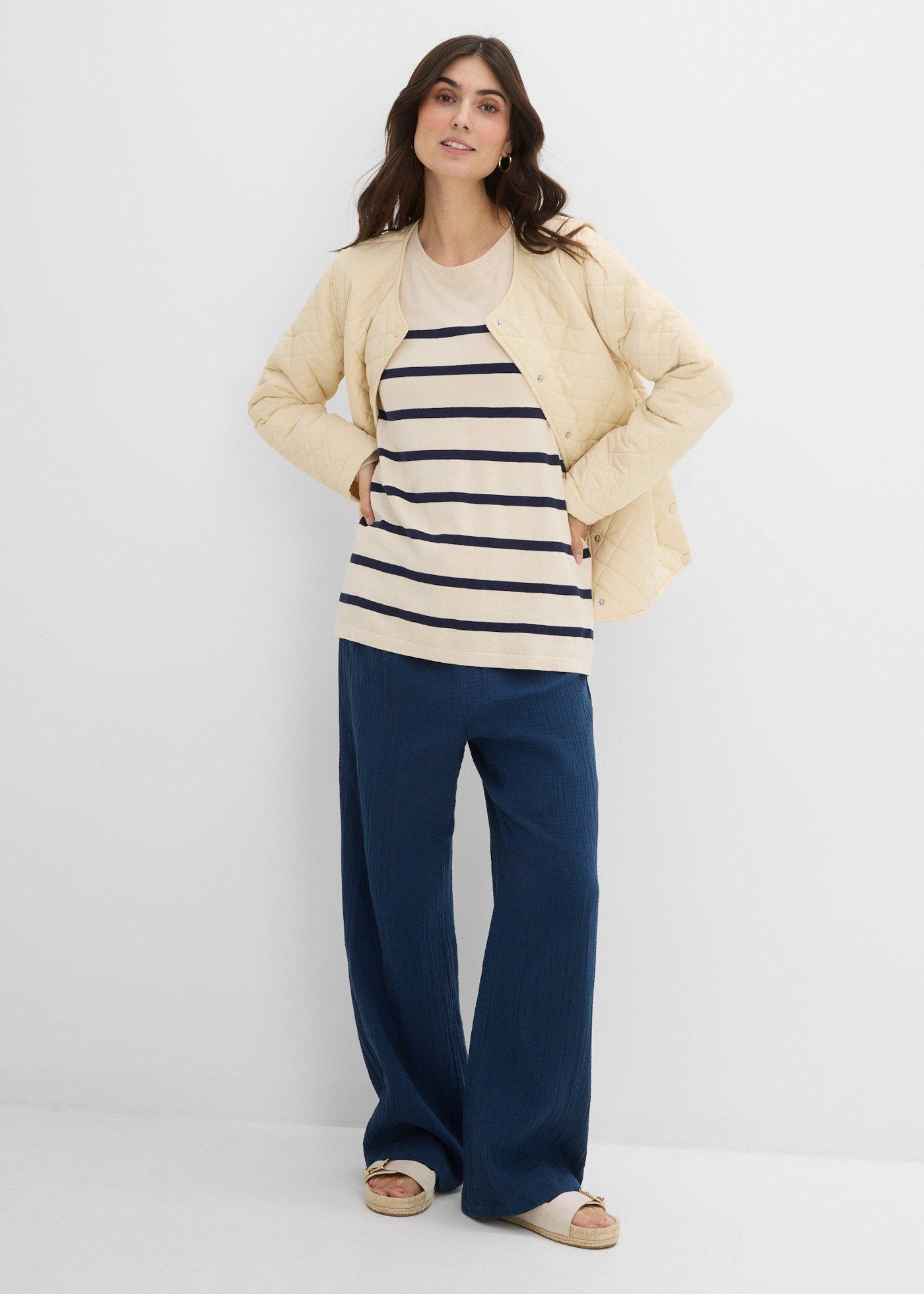Lekki sweter 2 w 1 na okres ciąży i do karmienia - Bonprix