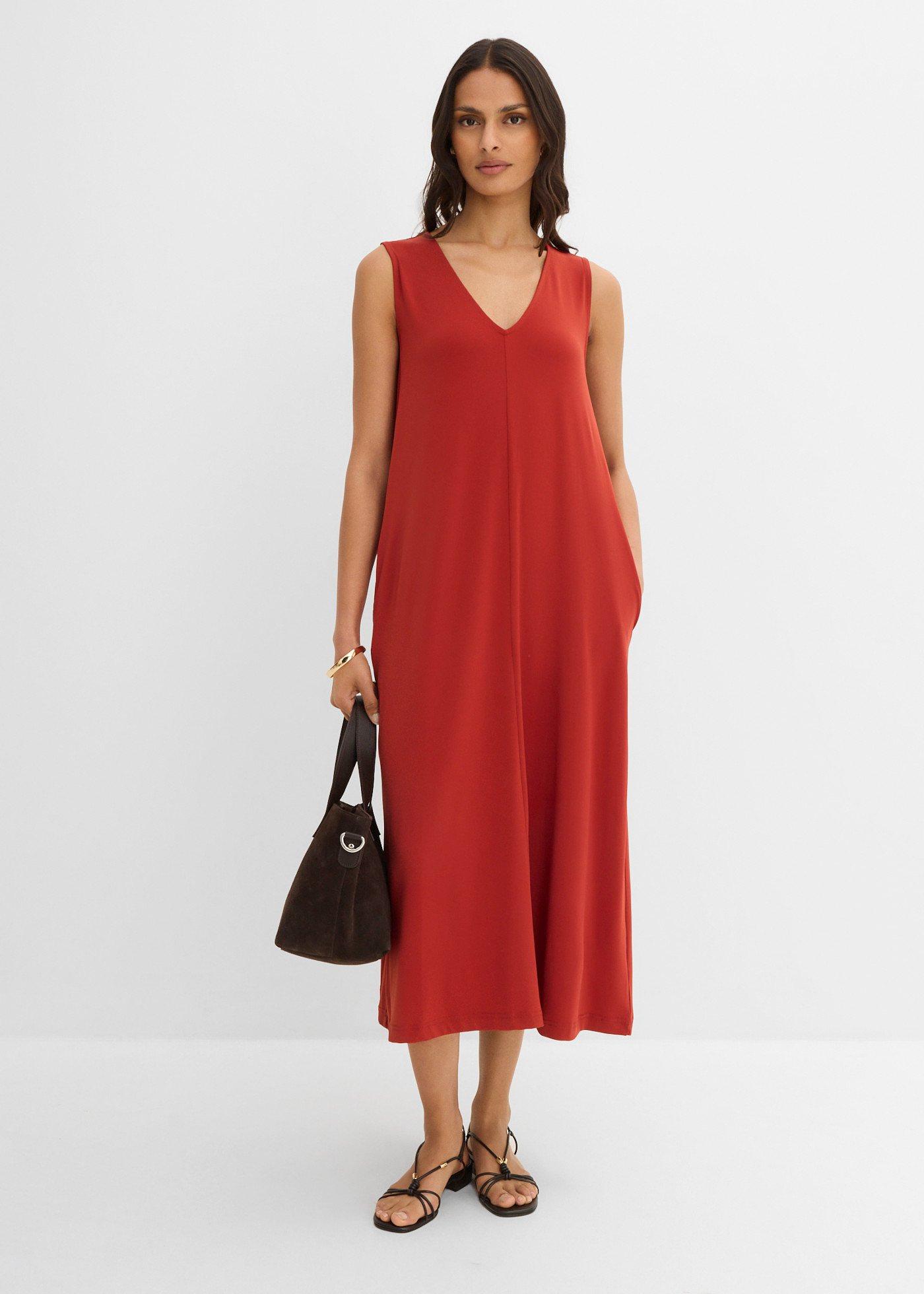 Sukienka midi w fasonie o linii litery A - Bonprix