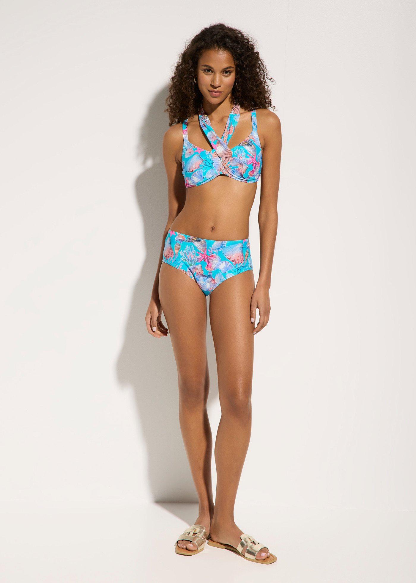 Bikini bustier z kopertowym dekoltem (komplet 2-cz.) - Bonprix