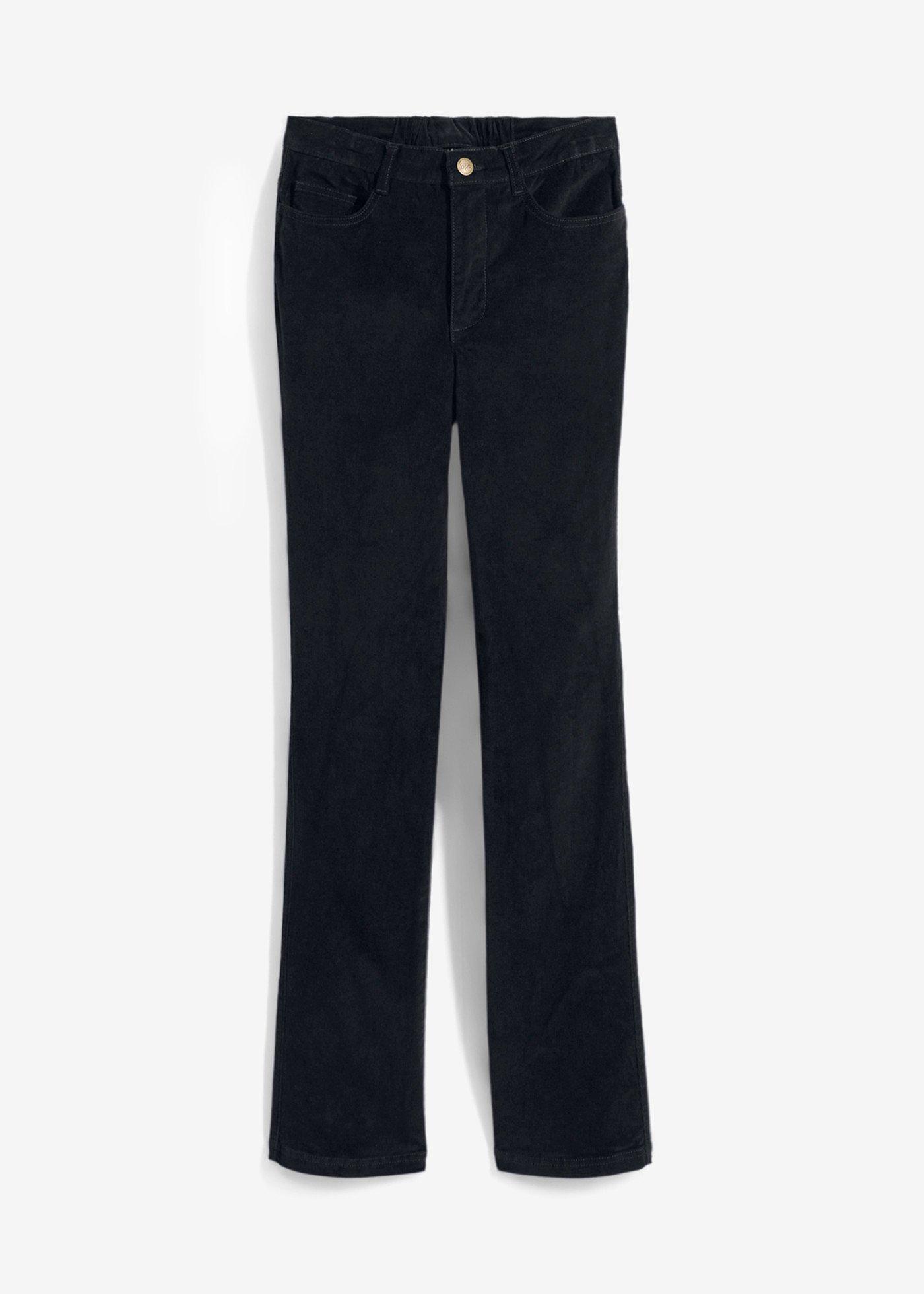 Pantaloni reiați stretch din material elastic cu bumbac