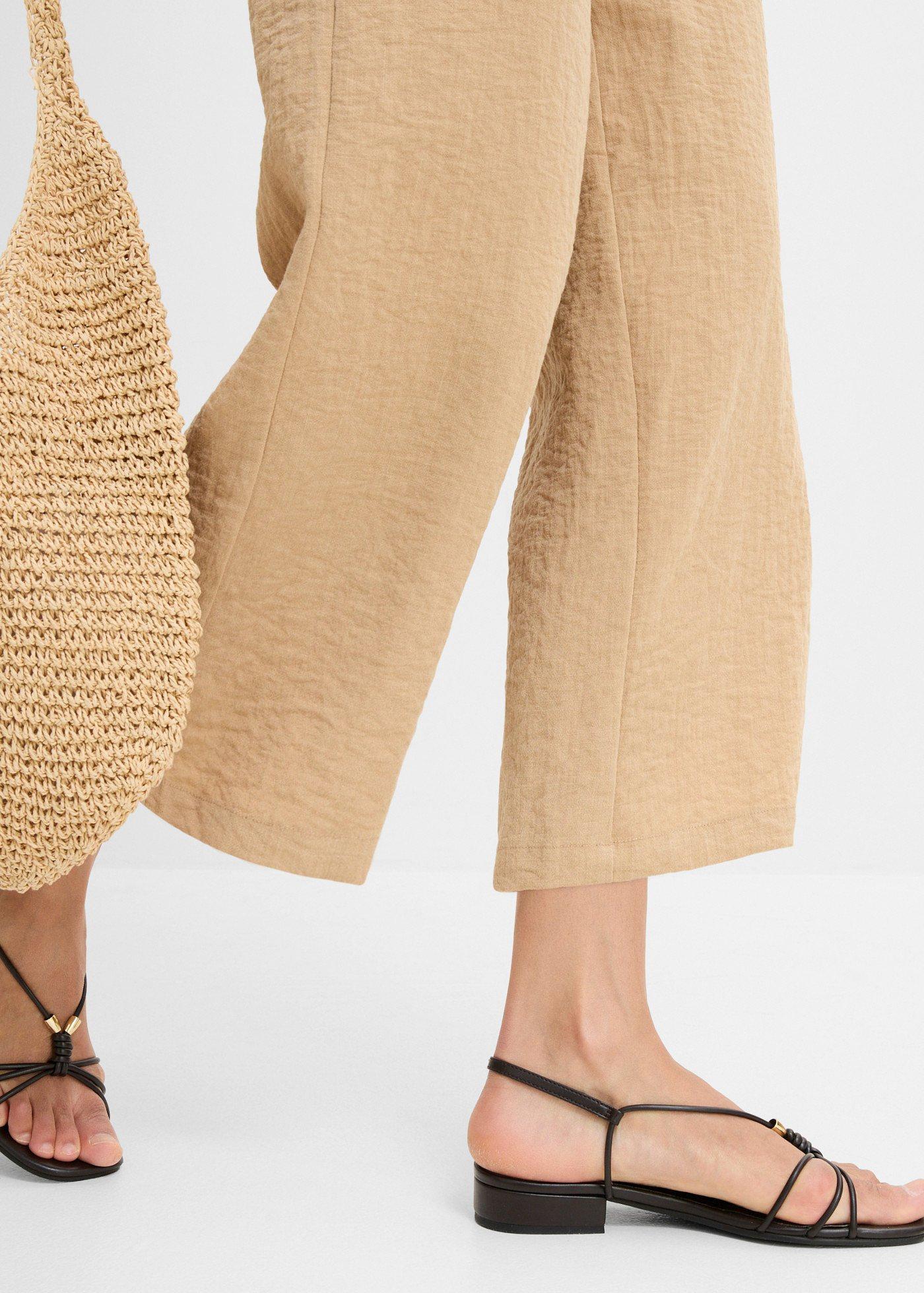 Spodnie culotte z mieszanki wiskozy - Bonprix