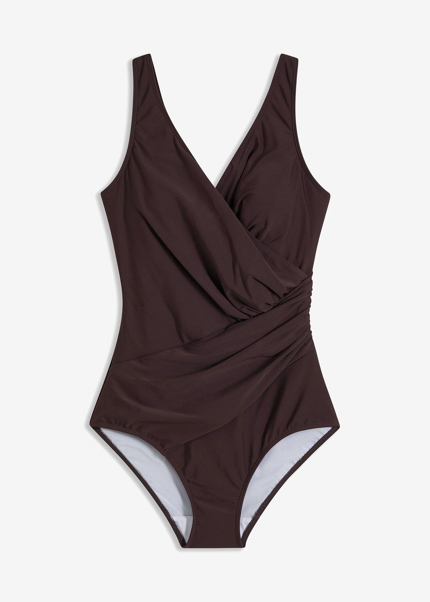 Maillot 1 pièce sculptant et croisé, maintien modéré