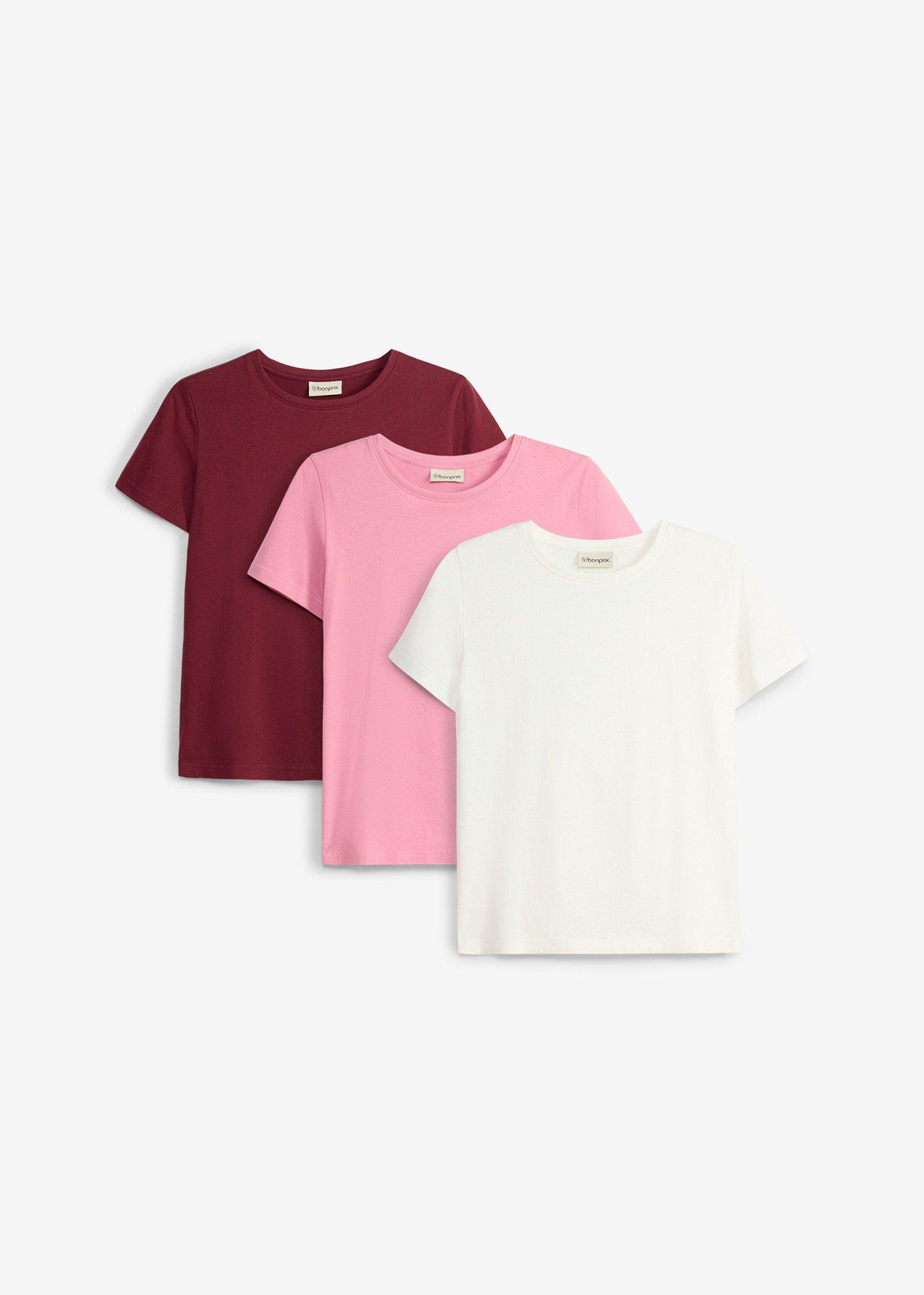 T-shirt z czystej bawełny organicznej (3 szt.) - Bonprix
