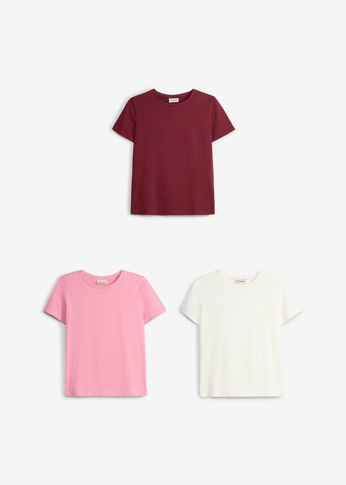 T-shirt z czystej bawełny organicznej (3 szt.) - Bonprix
