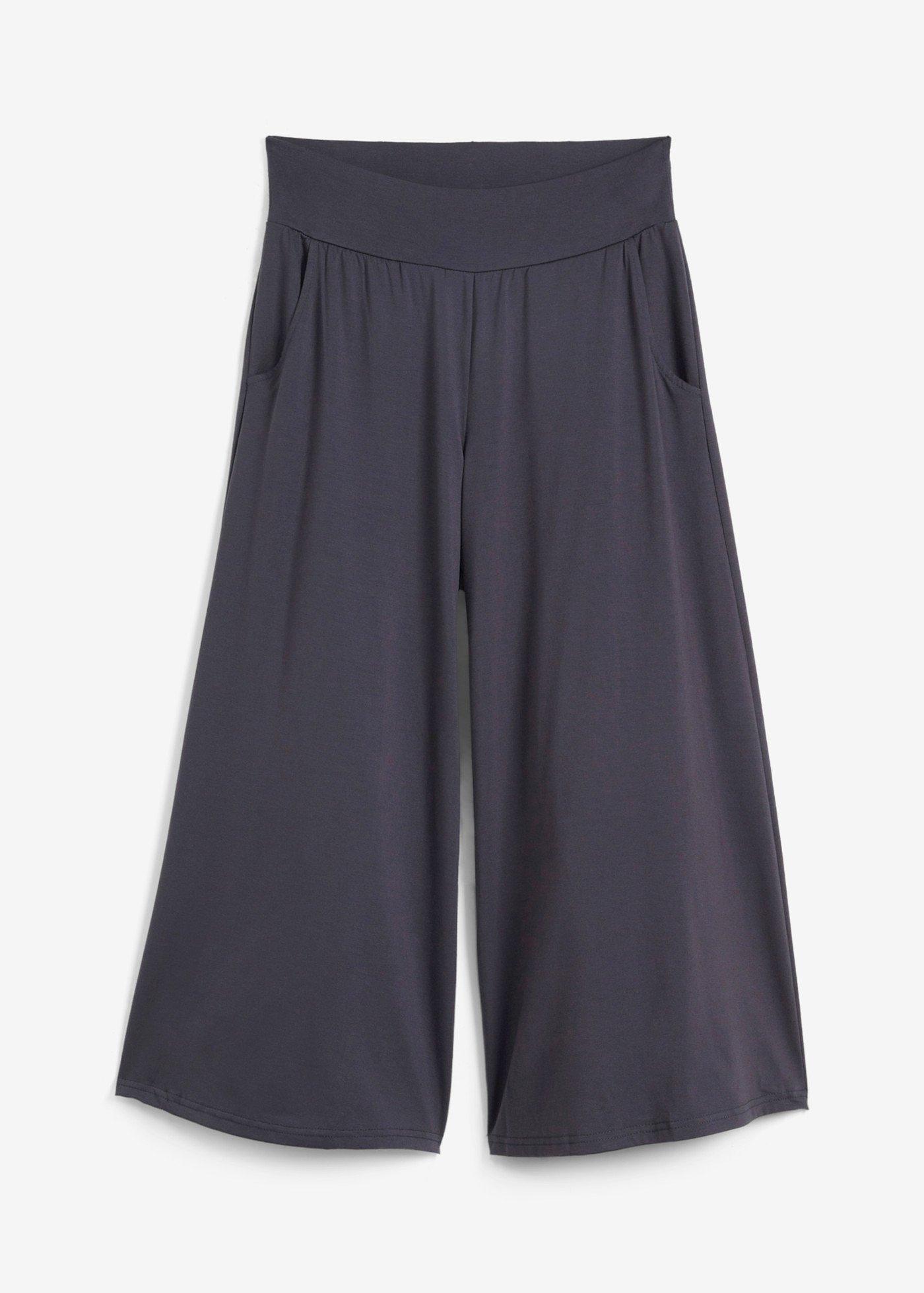 Pantaloni culotte de casă, cu crac larg