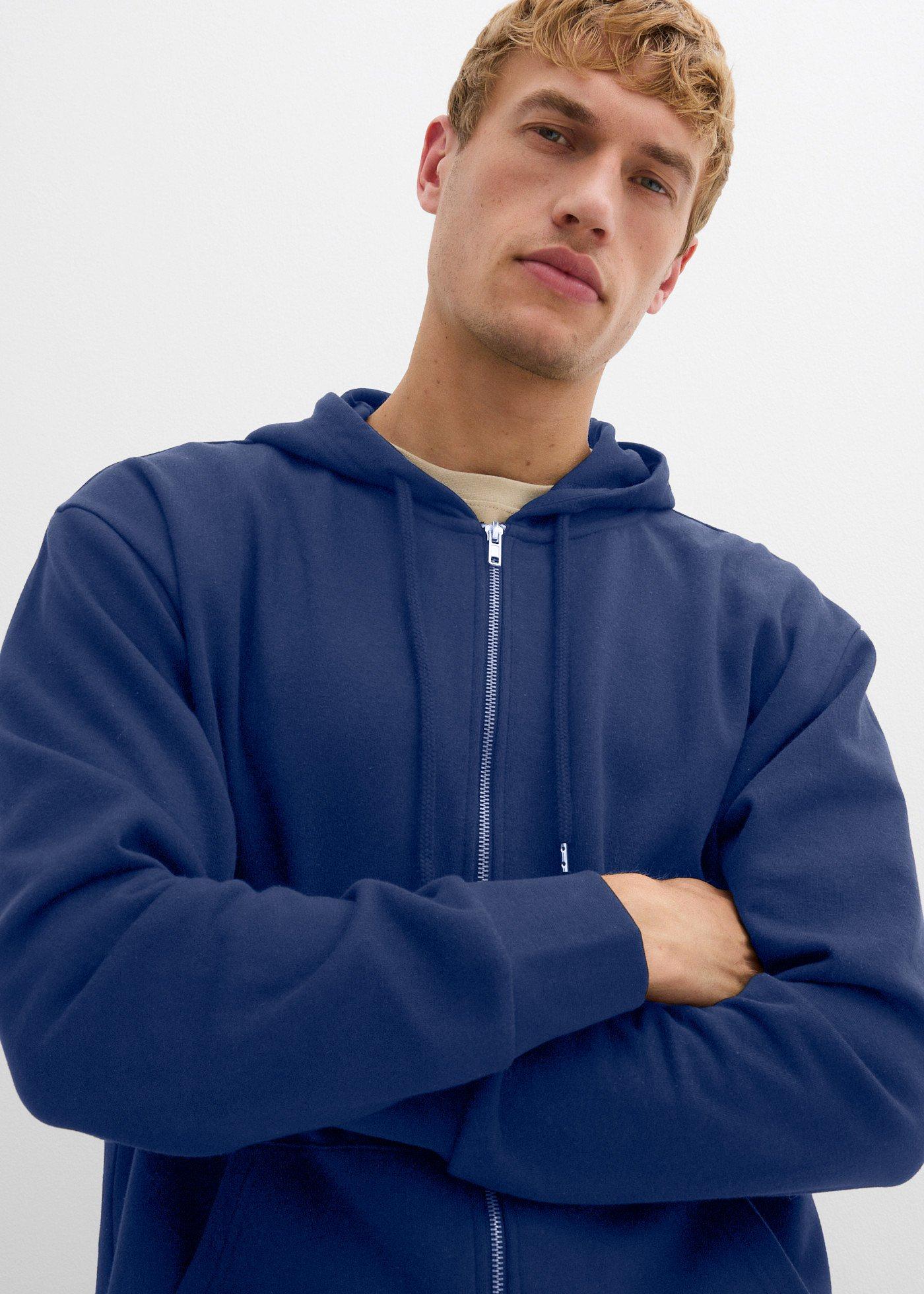 Bluza rozpinana z kapturem, luźny krój - Bonprix