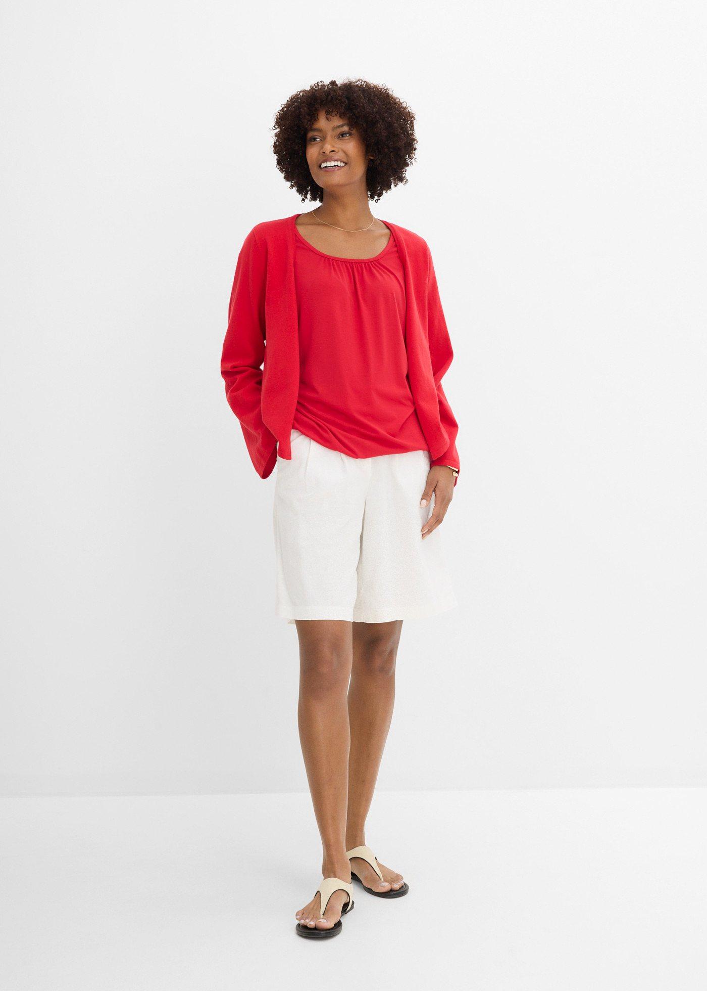 Bluzka oversize z mieszanki wiskozy - Bonprix