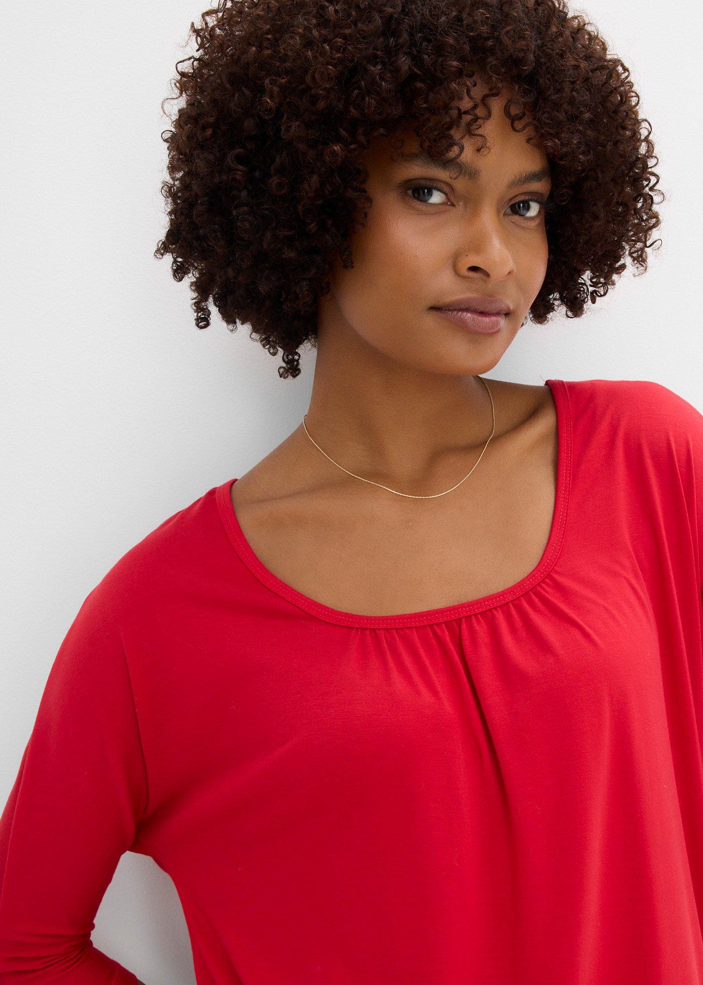 Bluzka oversize z mieszanki wiskozy - Bonprix