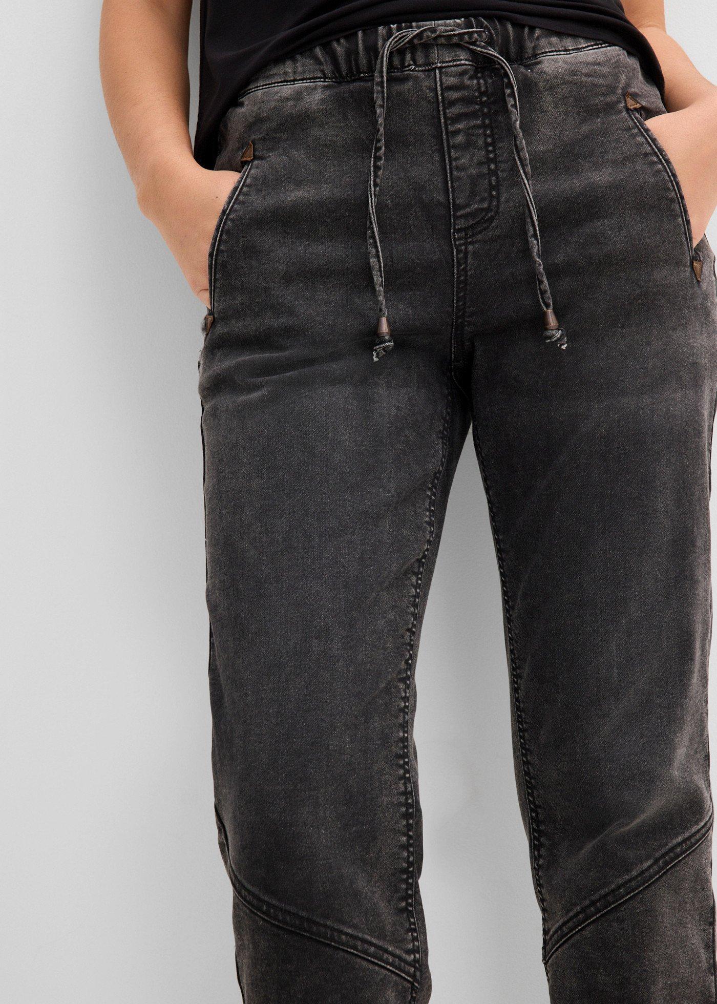 Dżinsy jogger mid waist, ze stretchem - Bonprix