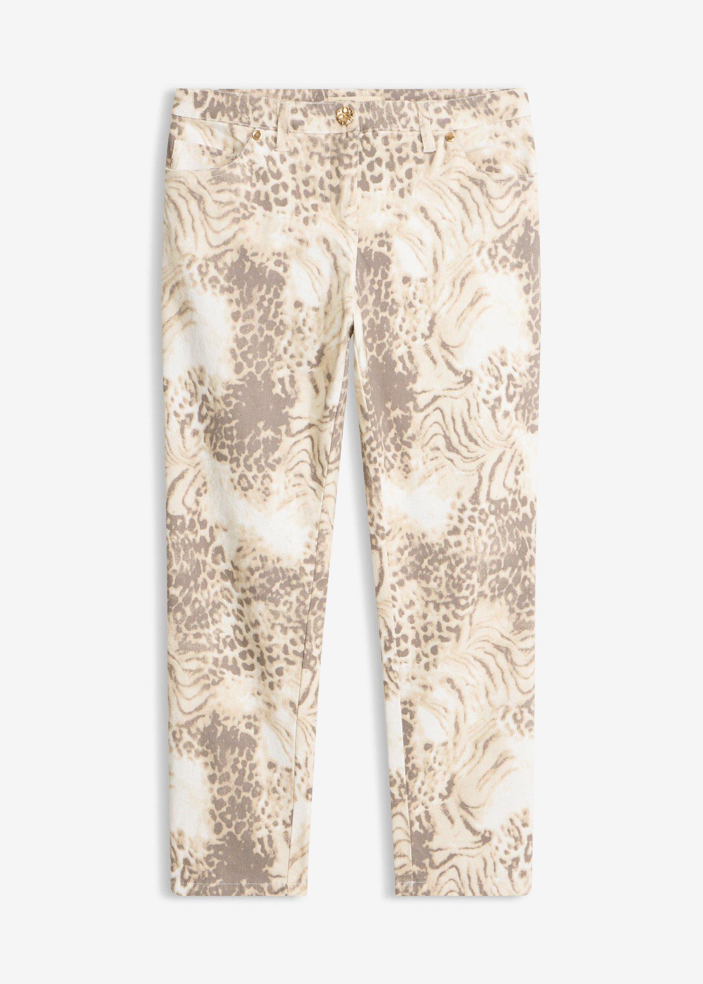 Pantaloni 7/8 cu imprimeu și stretch