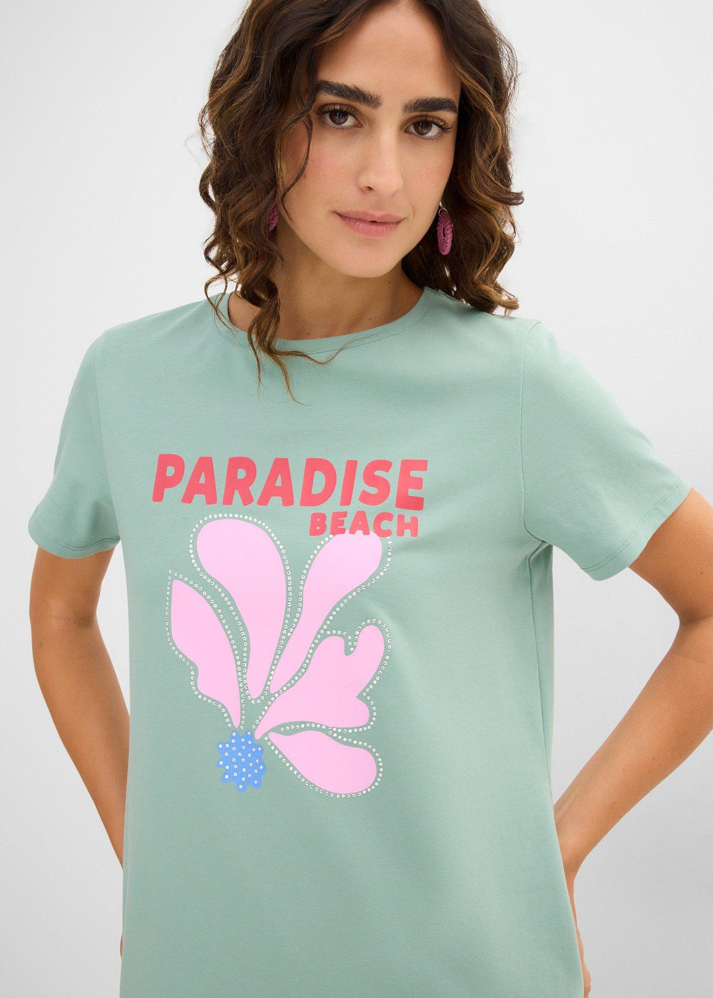 T-shirt z mieszanki bawełny - Bonprix