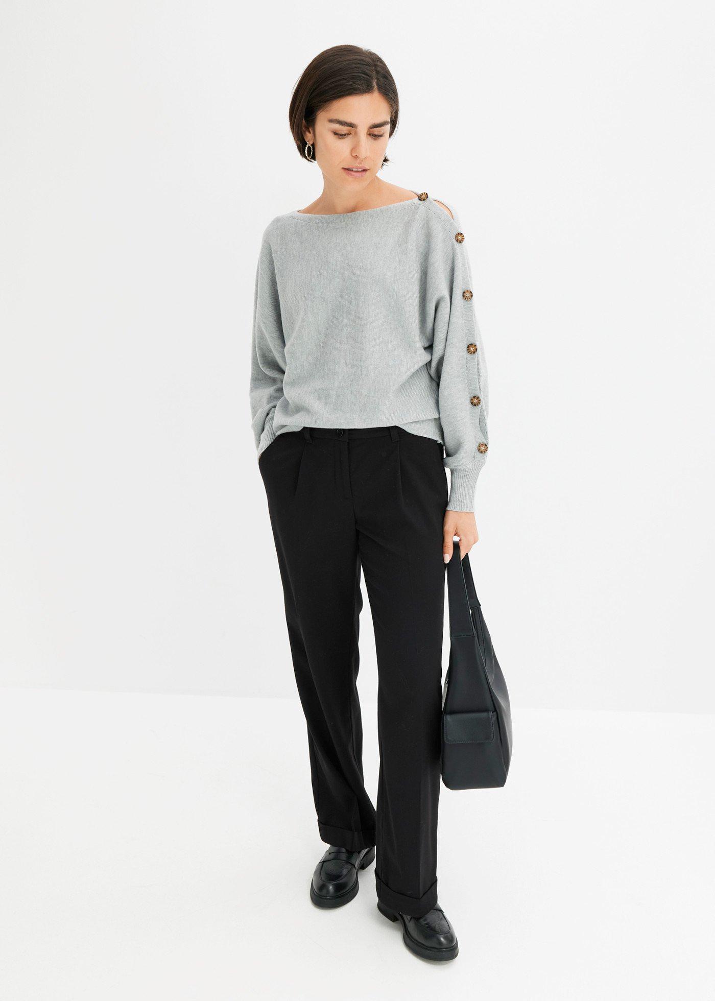 Sweter z ozdobnymi guzikami - Bonprix