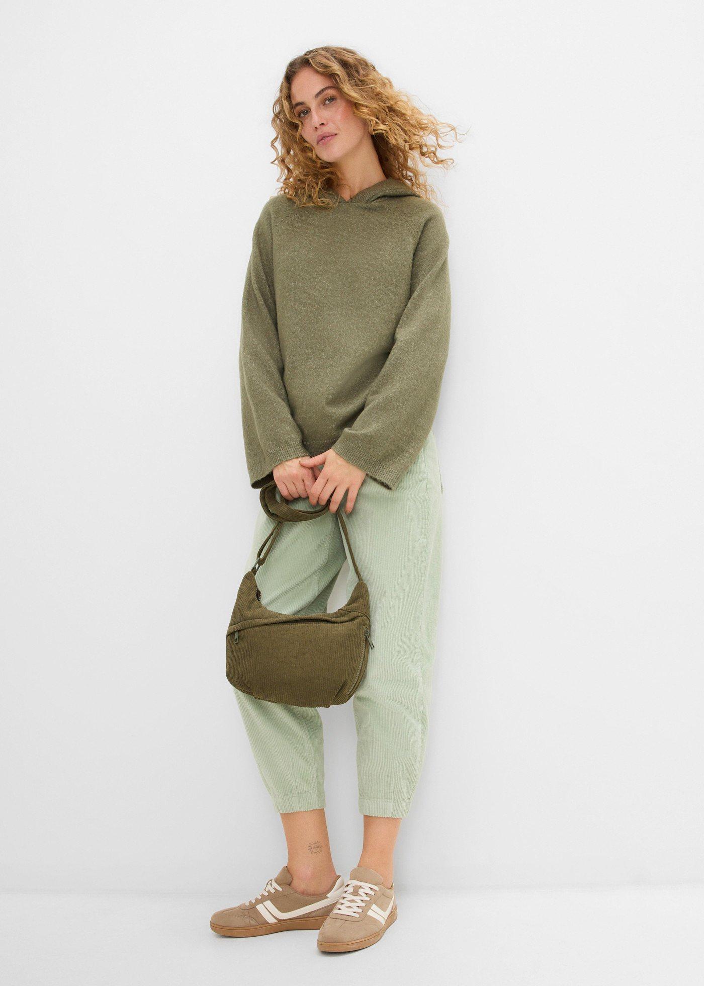 Sweter z kapturem - Bonprix