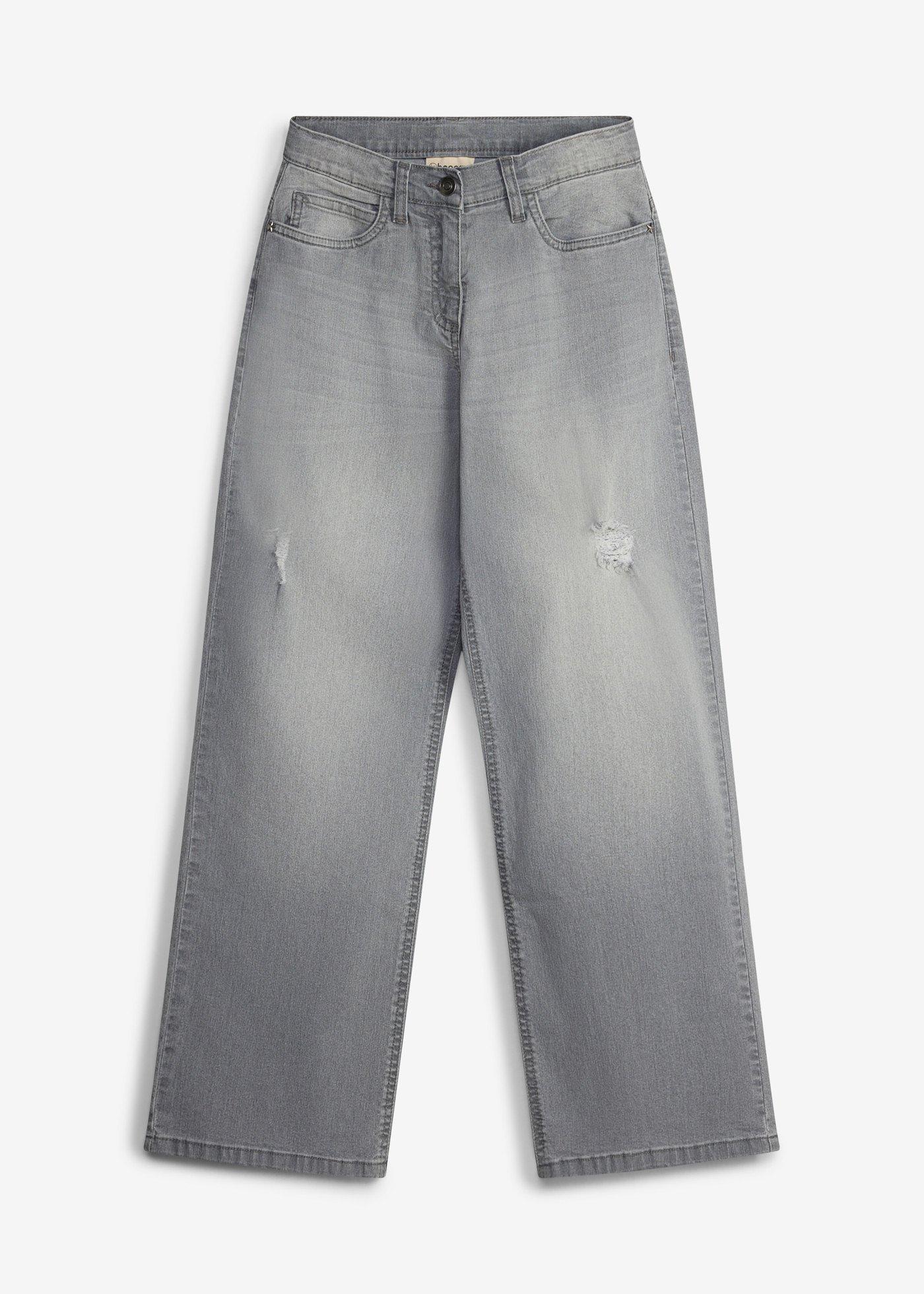Dżinsy wide leg, mid waist - Bonprix