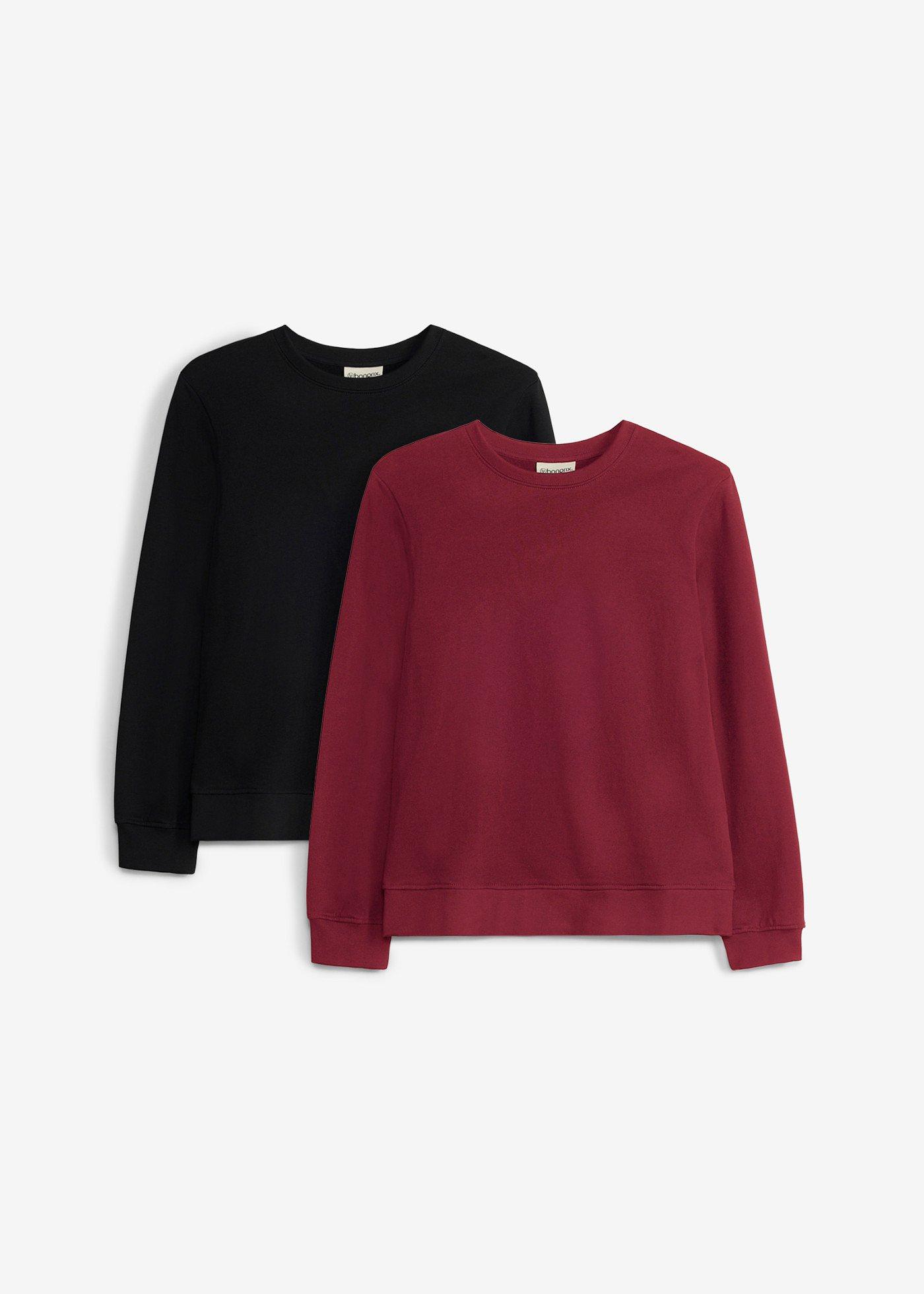 Bluza dresowa z miękkiej bawełny organicznej (2 szt.) - Bonprix