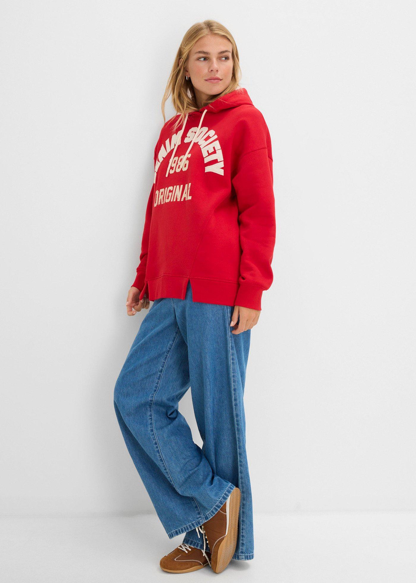 Bluza oversize z kapturem, z czystej bawełny - Bonprix