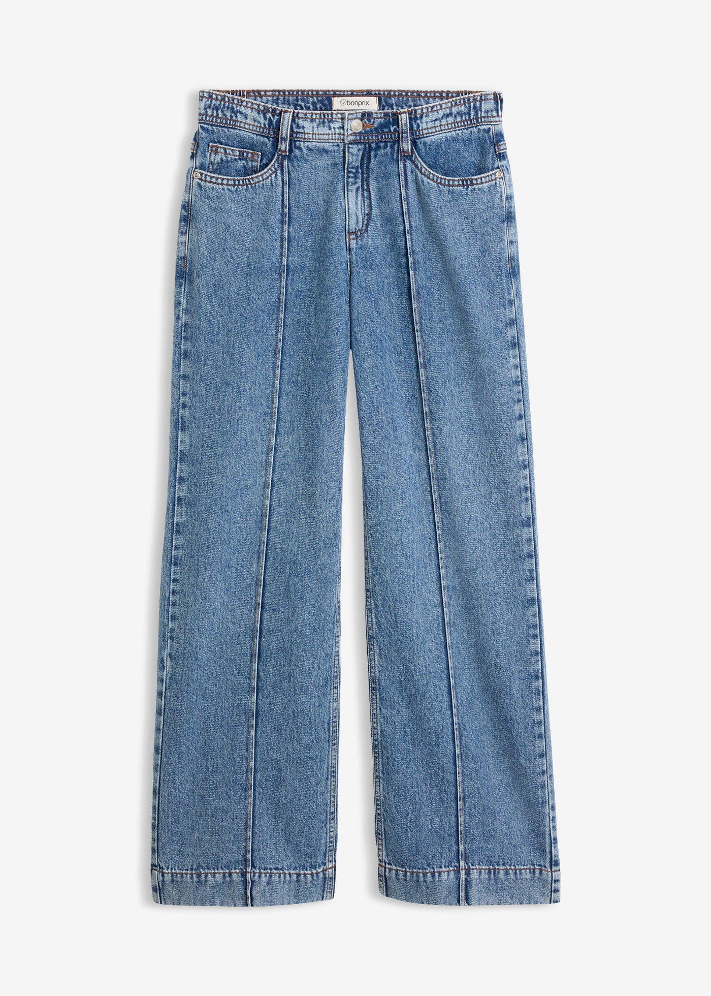 Jean Wide-Leg léger, Mid Waist