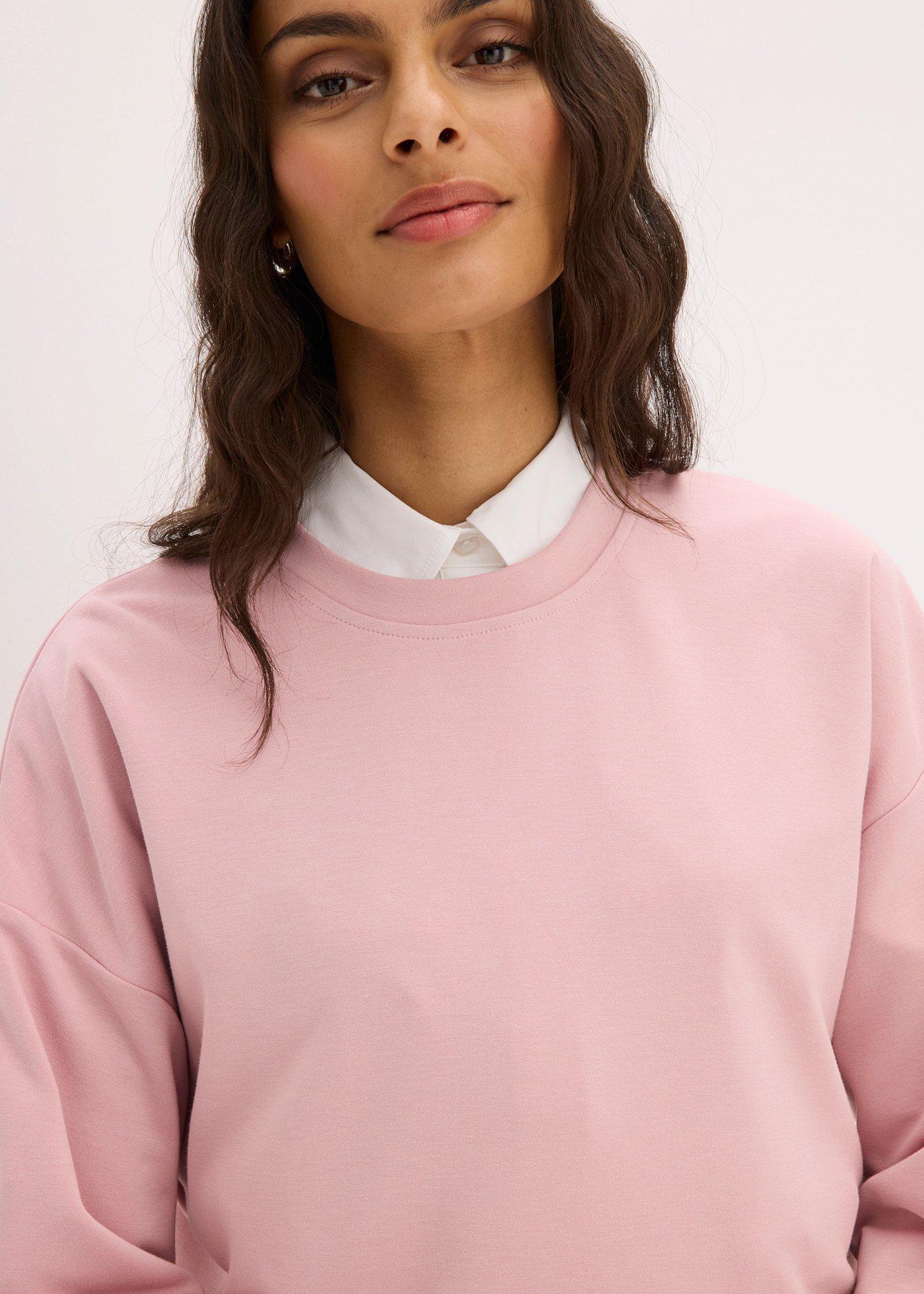 Bluza oversize z materiału scuba z mieszanki wiskozy - Bonprix