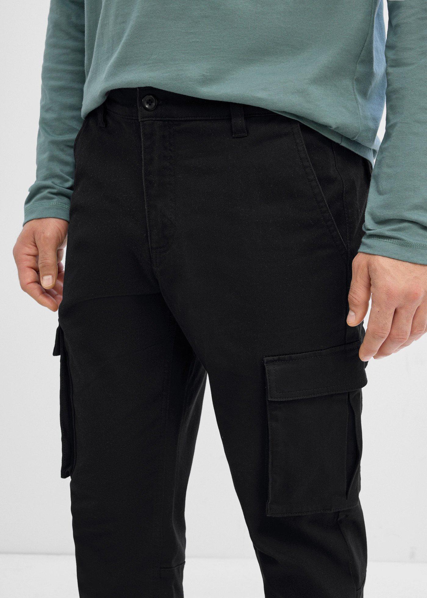Spodnie bojówki ze stretchem, classic fit, z elastyczną wstawką w pasie, prosta nogawka - Bonprix