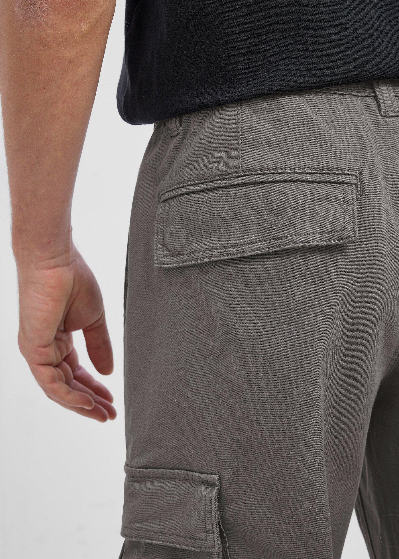 Spodnie bojówki ze stretchem, classic fit, z elastyczną wstawką w pasie, prosta nogawka - Bonprix
