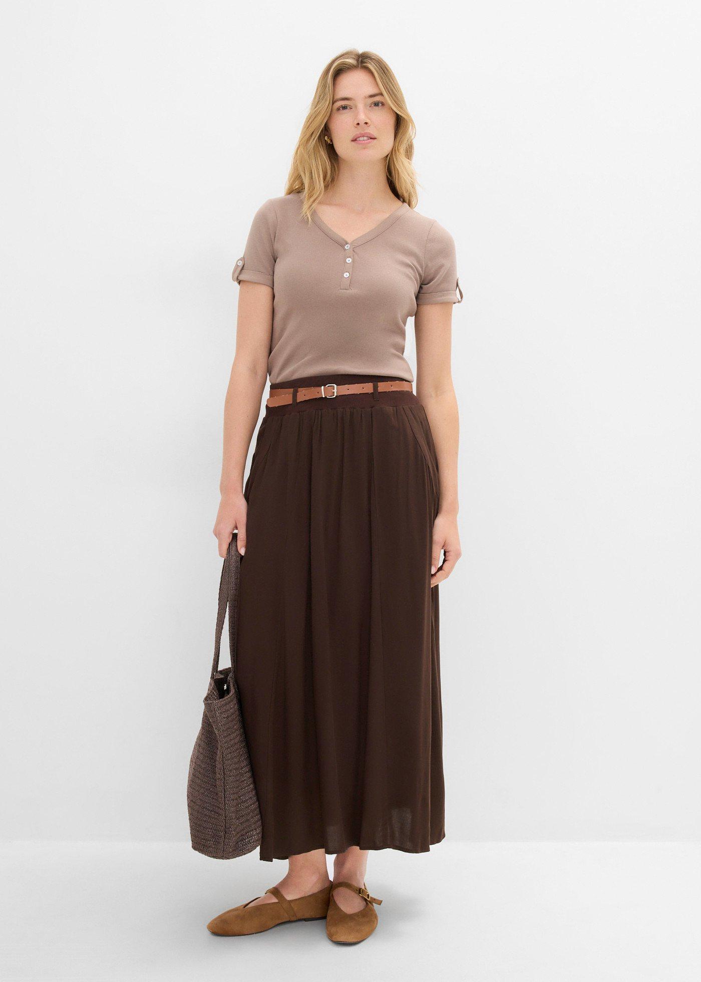 Spódnica maxi z lejącej wiskozy (zestaw 2-cz.) - Bonprix