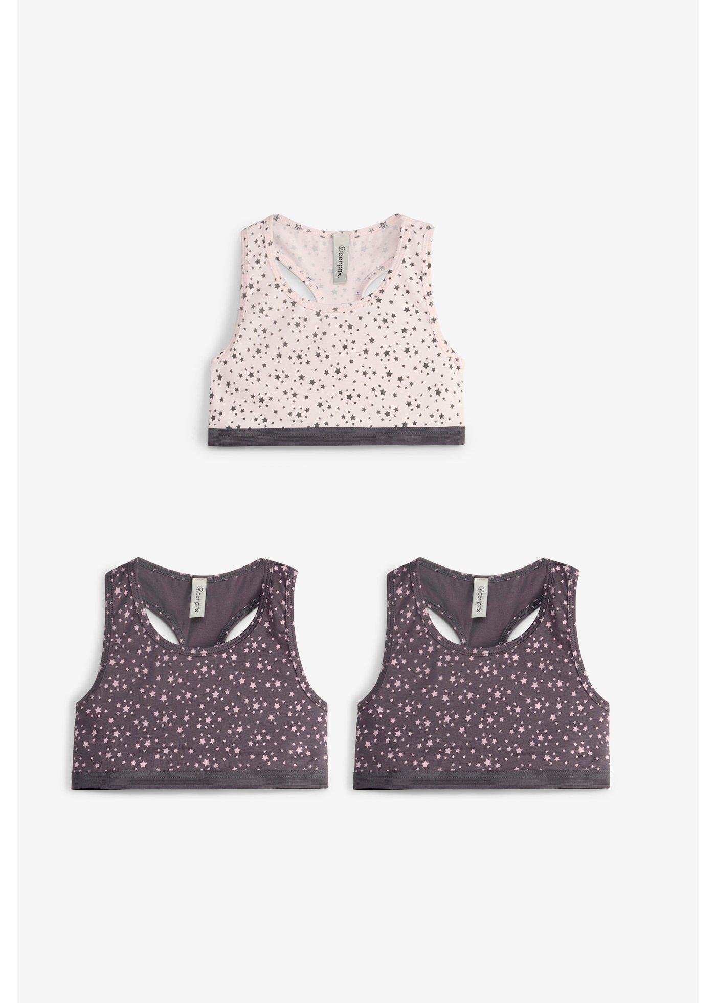 Biustonosz bustier z miękką bawełną organiczną (3 szt.) - Bonprix