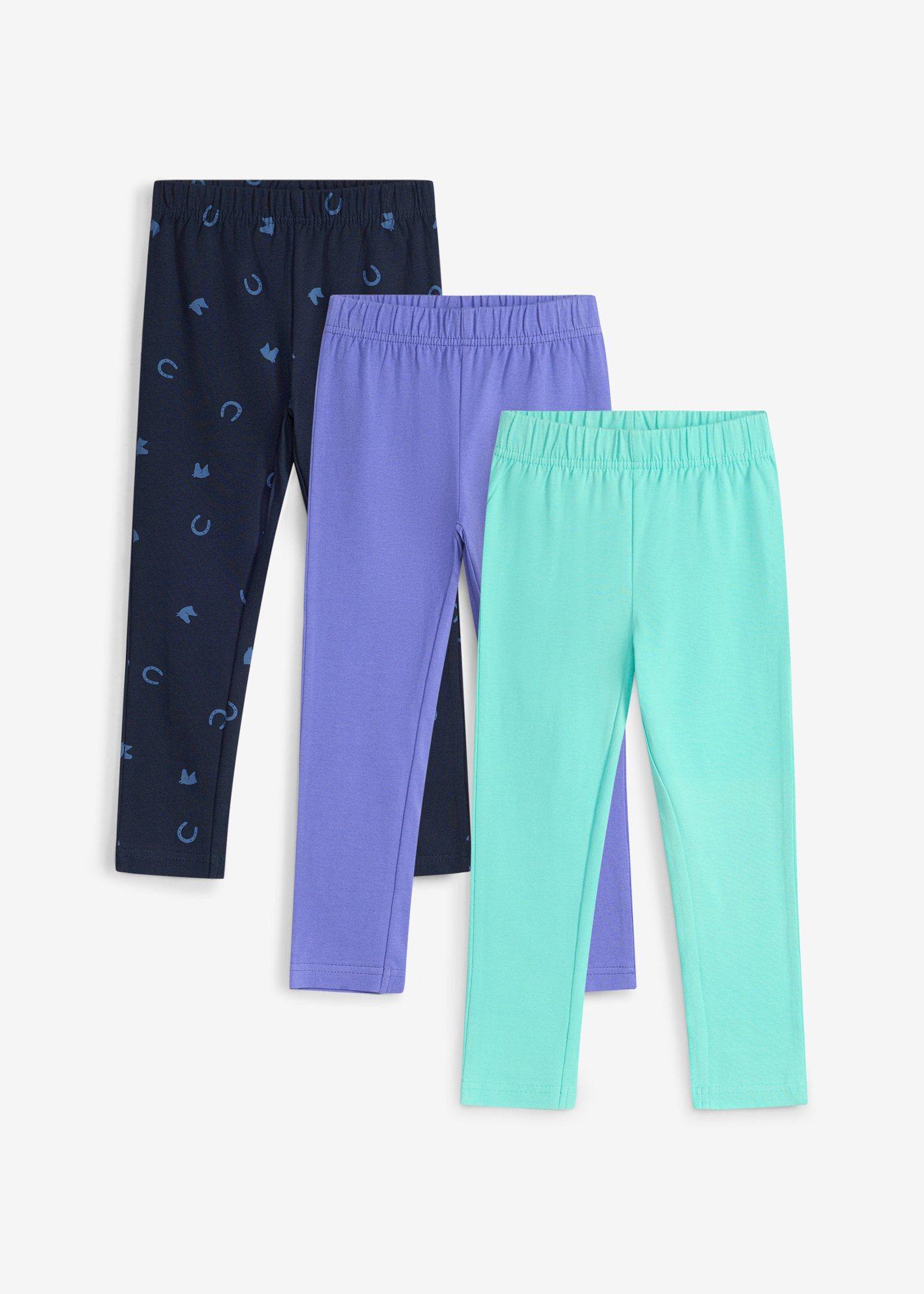 Legginsy z elastycznej mieszanki bawełny organicznej (3 pary) - Bonprix
