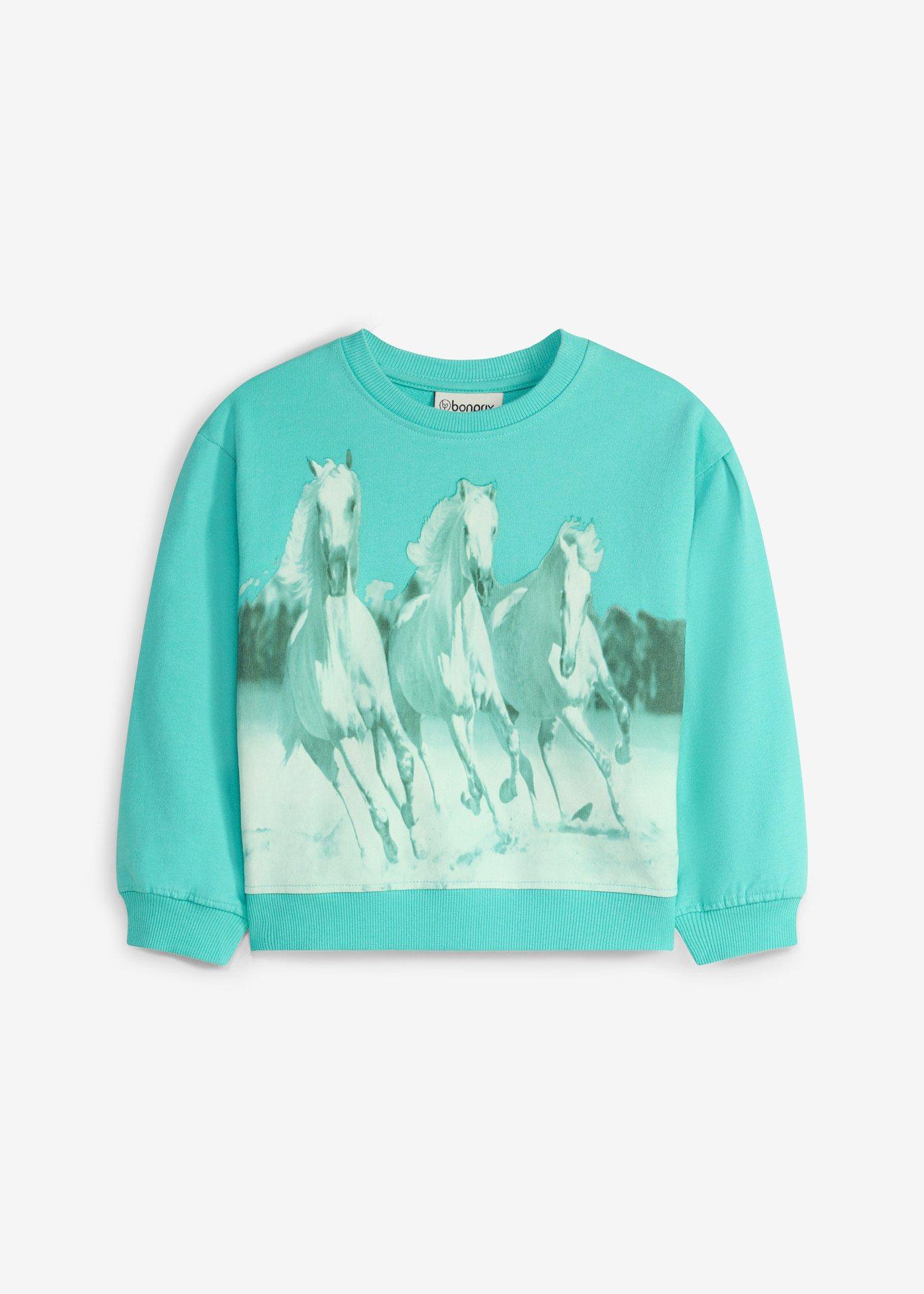 Bluza z czystej bawełny organicznej z balonowymi rękawami - Bonprix